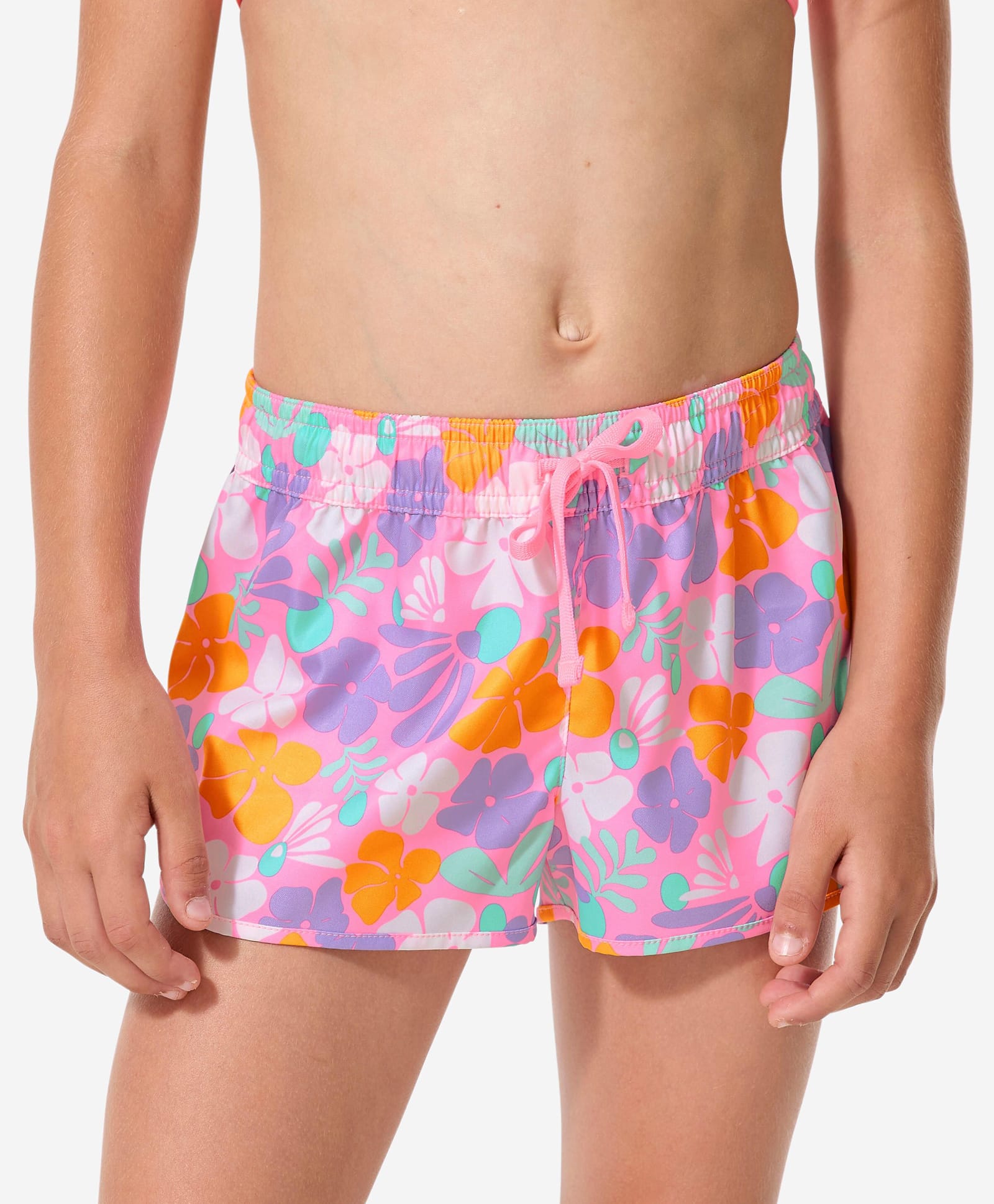 DECATHLON Caro 100 Knit Tropical Theme Foil Printed Swim Shorts - Pink-picture-14
