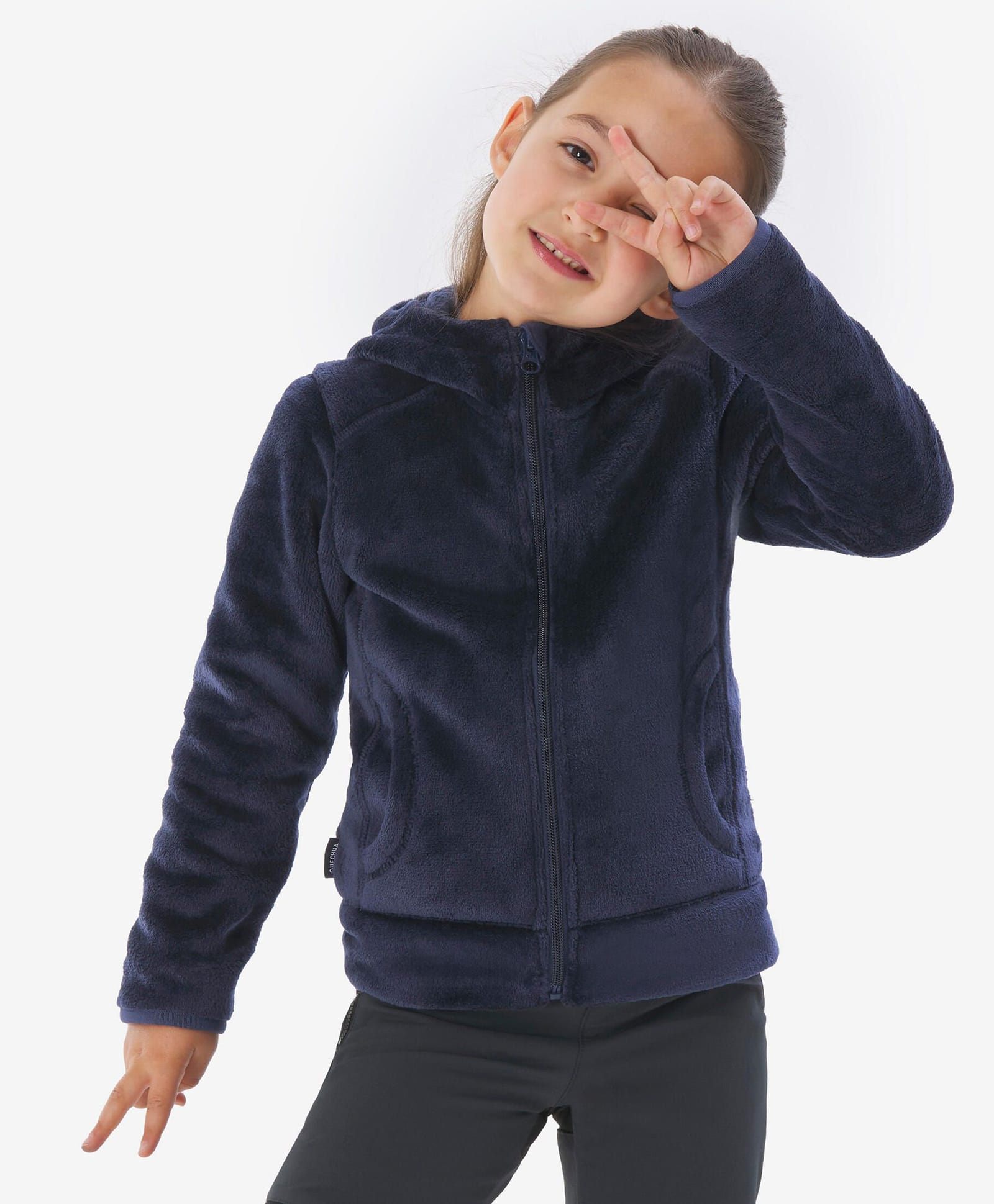 DECATHLON Quechua NH500 Woven Full Sleeves Solid Hooded Hiking Jacket - Blue-picture-29