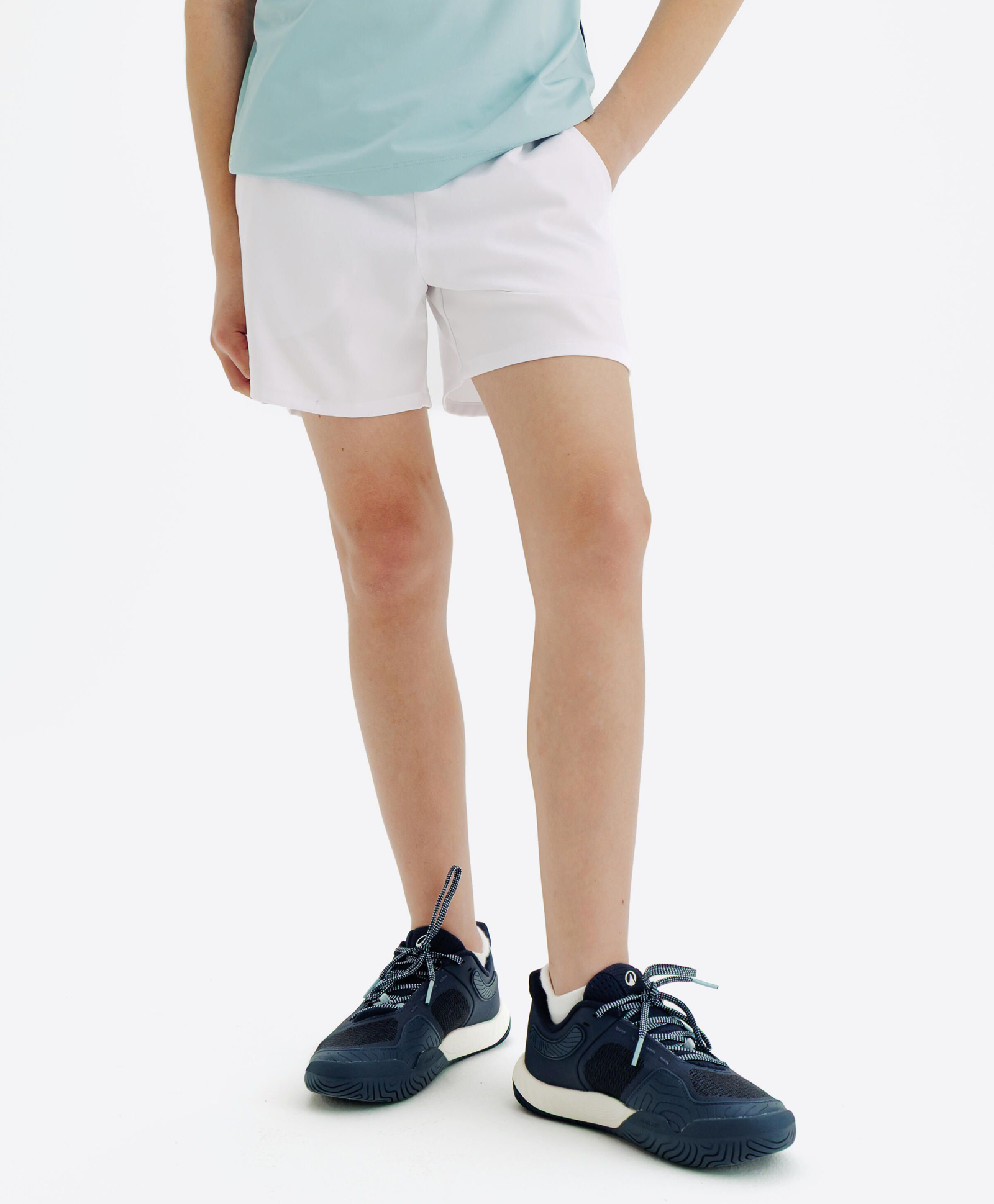 DECATHLON Kuikma Knit Solid Tennis Shorts - White-picture-15