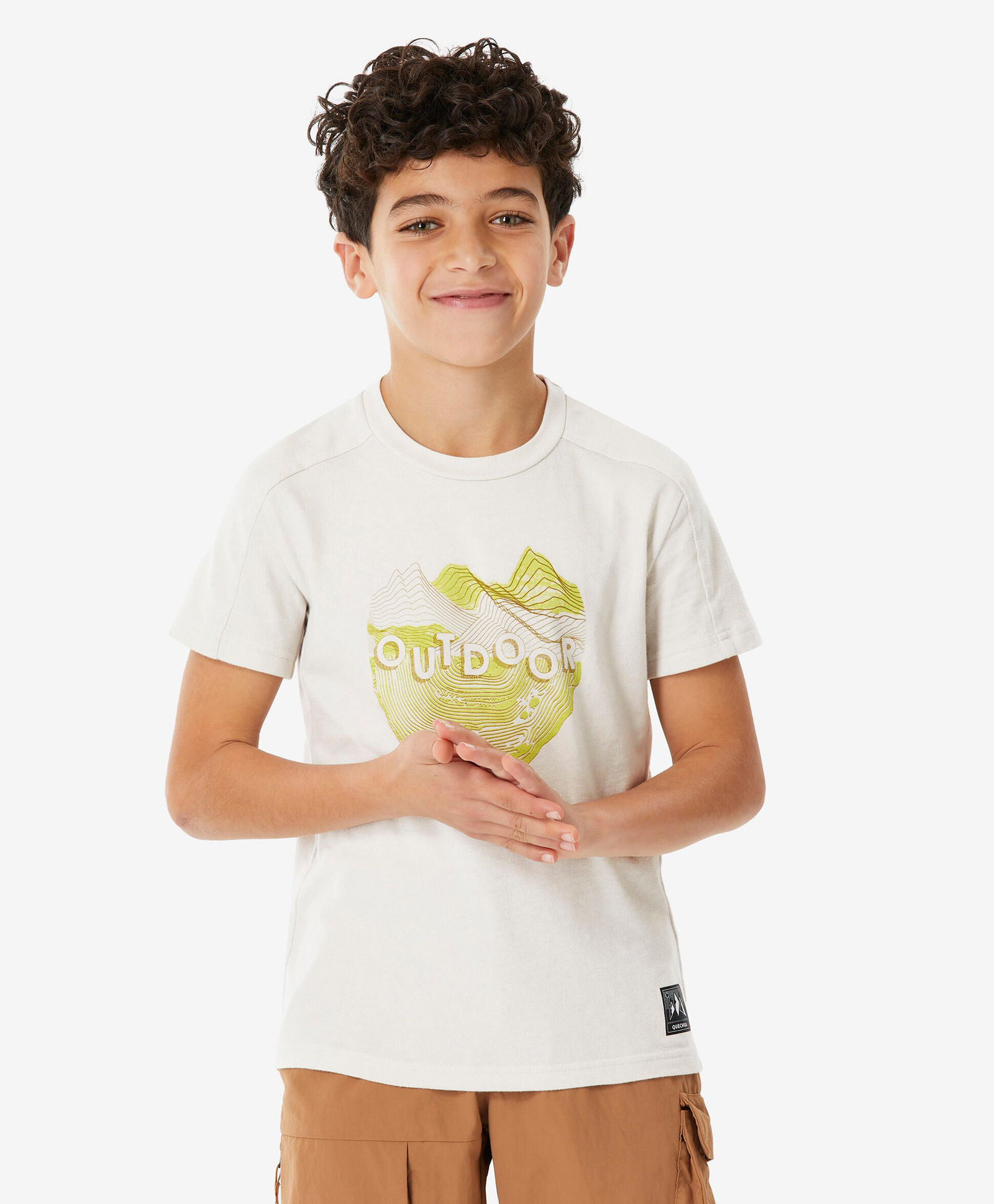 DECATHLON Quechua NH100 Knit Half Sleeves Outdoor Text Printed Tee - White-picture-35
