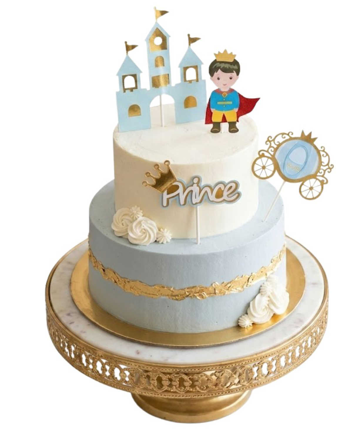 FI - FLICK IN 4 Pcs Prince Theme Cake Topper Set for Birthday Party Decoration Baby Boy (Pack of 1)-image-21