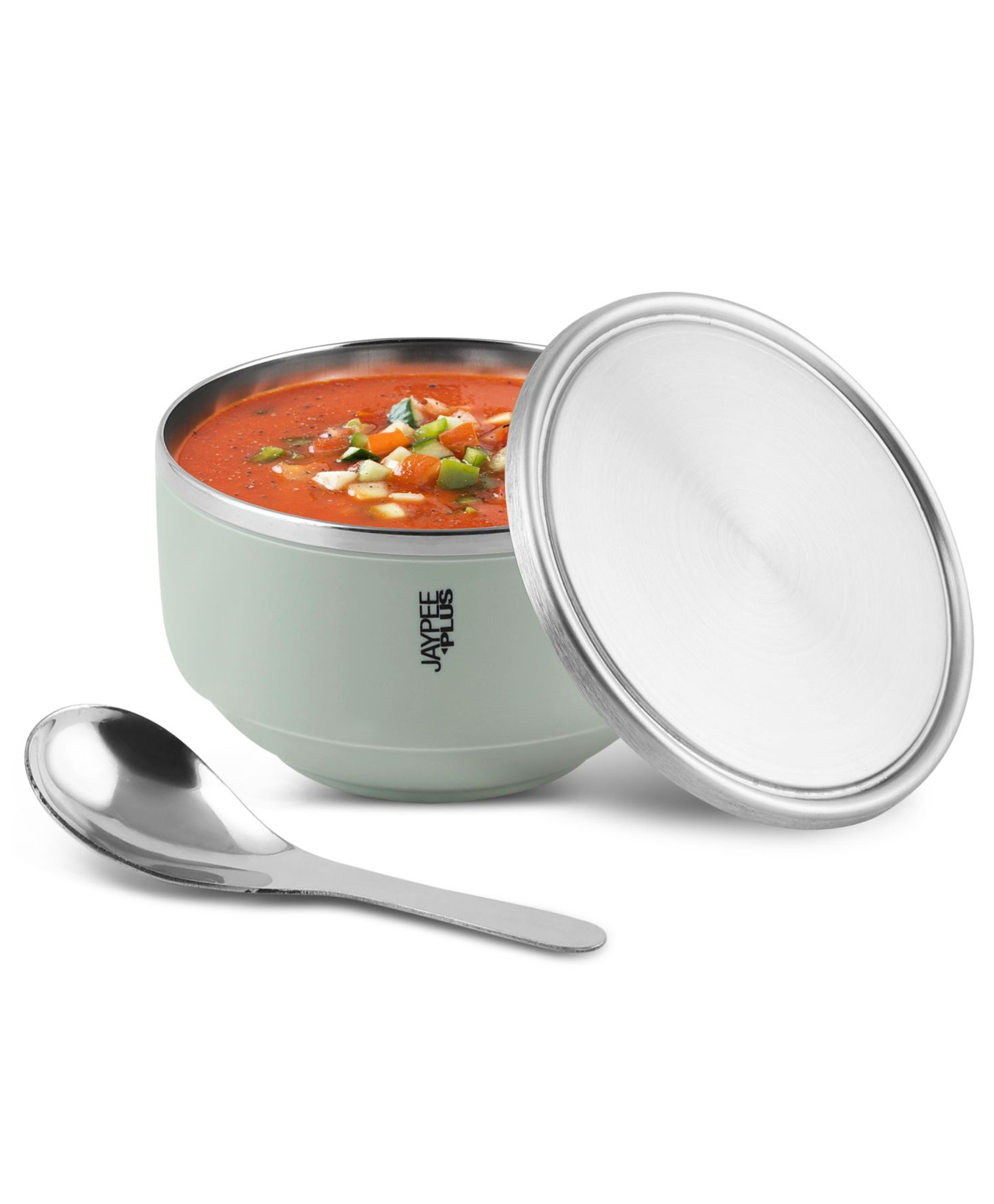 Jaypee Plus Maxxl Stainless Steel Soup Bowl/ Container with Steel Lid & Steel Spoon, 700ml Blue-picture-30
