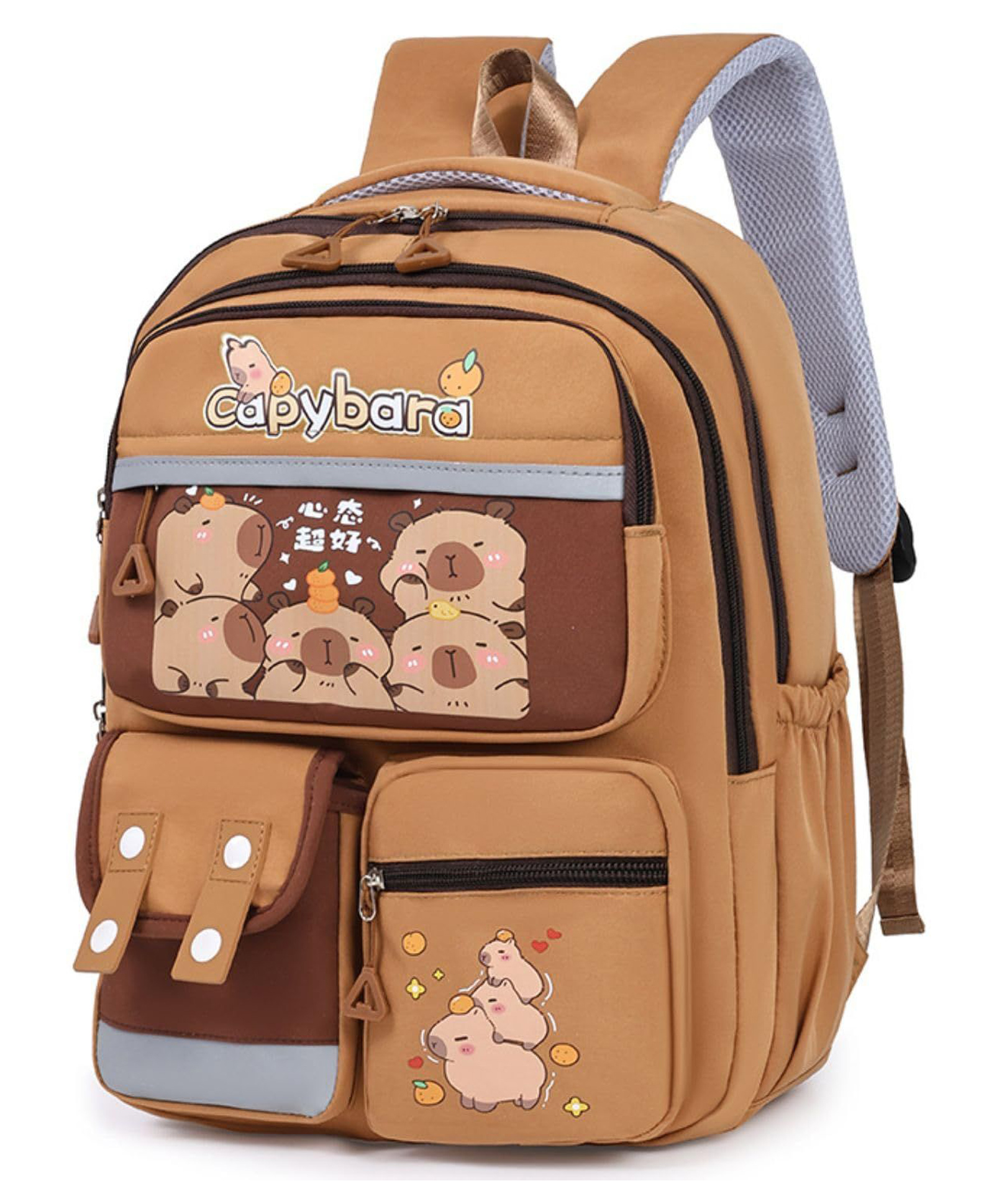 FunBlast 15 Inches Capybara Theme School Backpack for Girls Pack of 1 (Multicolor)-image-27