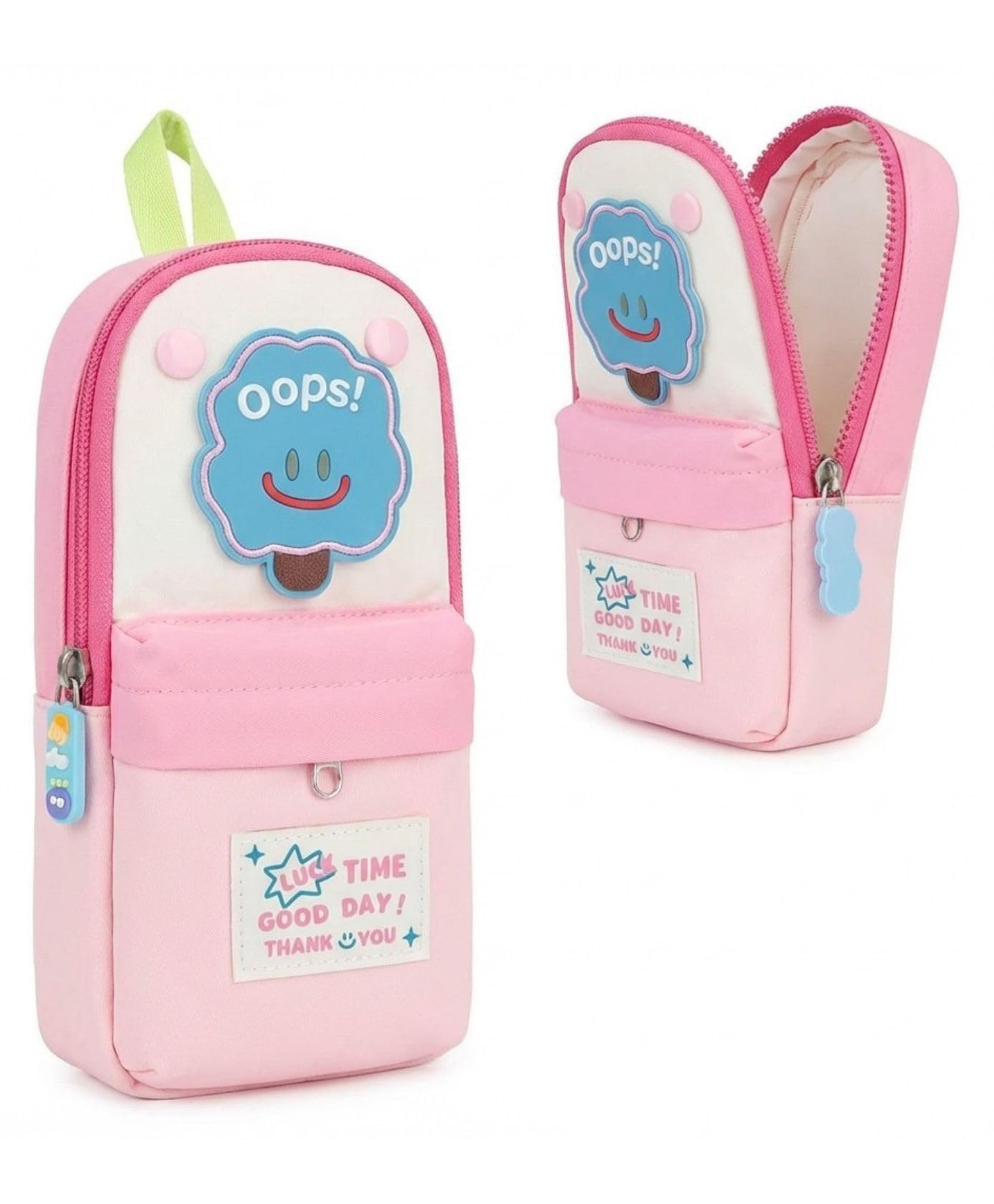FunBlast Kawaii Large Capacity Hangable Pencil Pouch for Kids - Pack of 1 (Pink)-picture-41