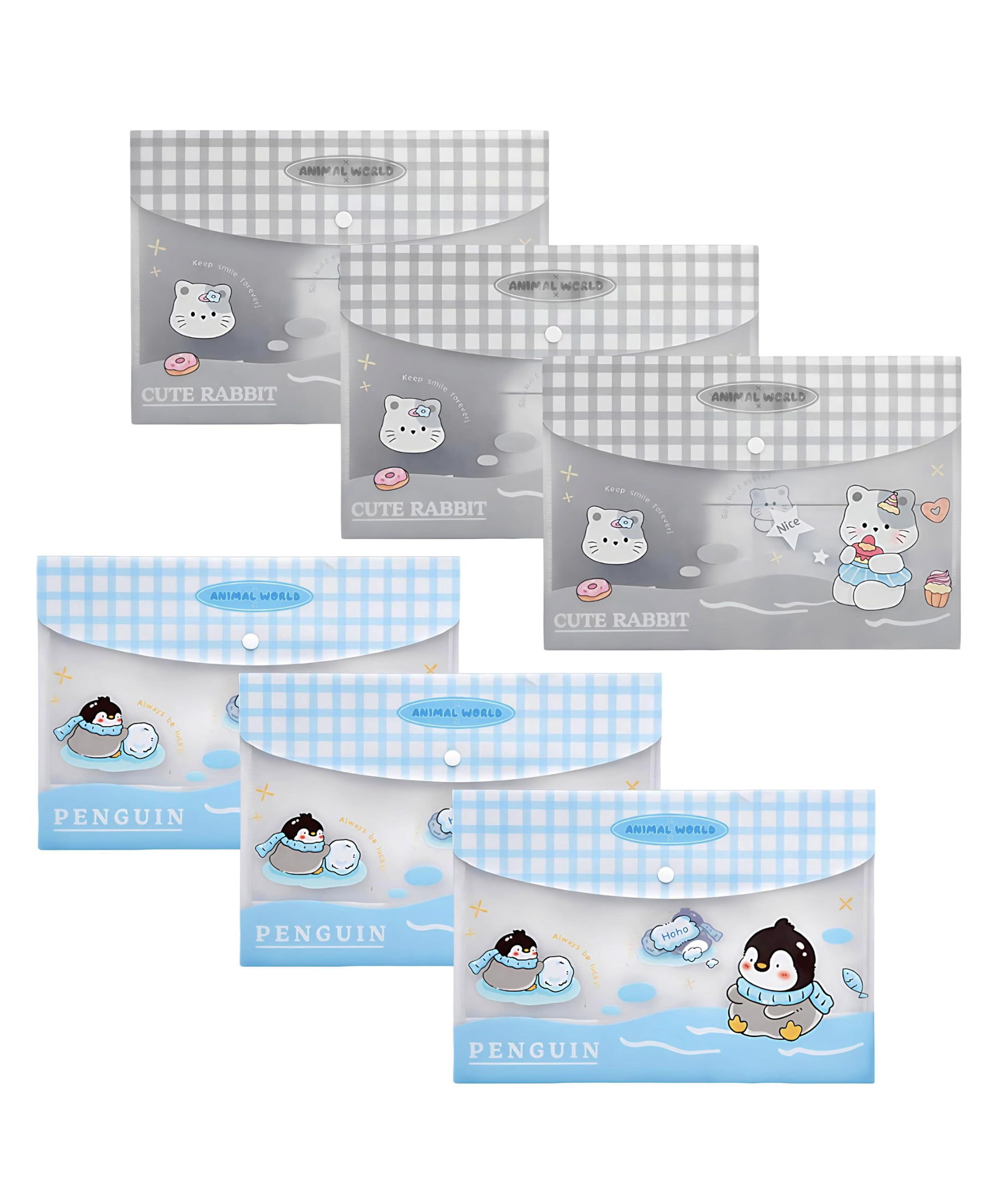 FunBlast Cartoon A4 File Folder with Button Lock for Documents Pack of 6 (Multicolor)-picture-40