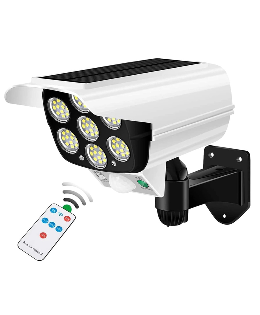 ARCADE TOYS Solar Security Camera Light with Remote Control 77 LED Outdoor Waterproof Solar Wall Lamp-image-5