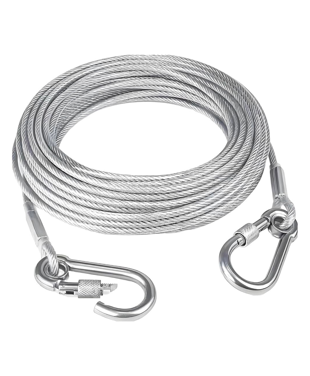ARCADE TOYS Heavy-Duty Stainless Steel Clothesline with Carabiner Hooks | Rust-Proof Thick Laundry Drying Rope | Extra-Strong Clothes Line for Balcony, Camping, Dorm & Home Use (5 Meter- Pack of 1)-picture-15