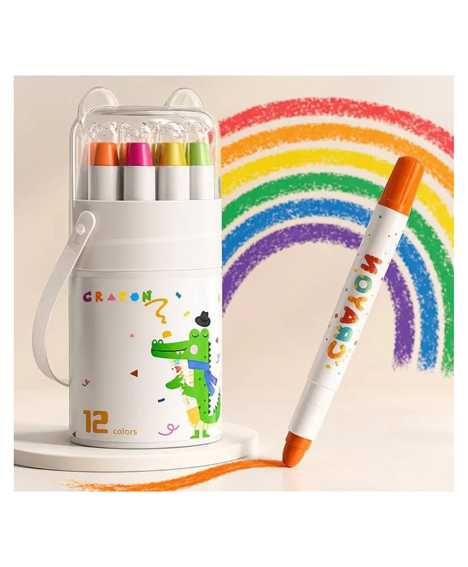 ARCADE TOYS 12 Colors Ultra Silky Twistable Crayons Set | Washable Gel Crayon Pens for Kids Drawing, Coloring & Art Projects Washable Twistable Crayon Set for Kids - Multicolour-image-47