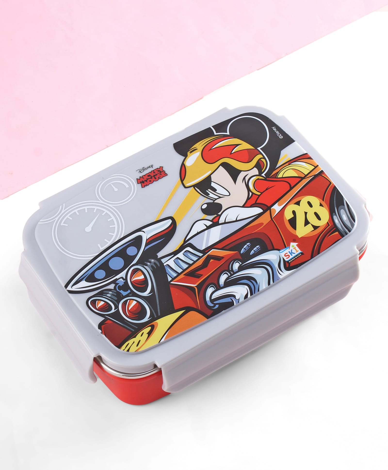 Disney By SKI Mickey Mouse Insulated Lunch Box -Grey & Red-image-37
