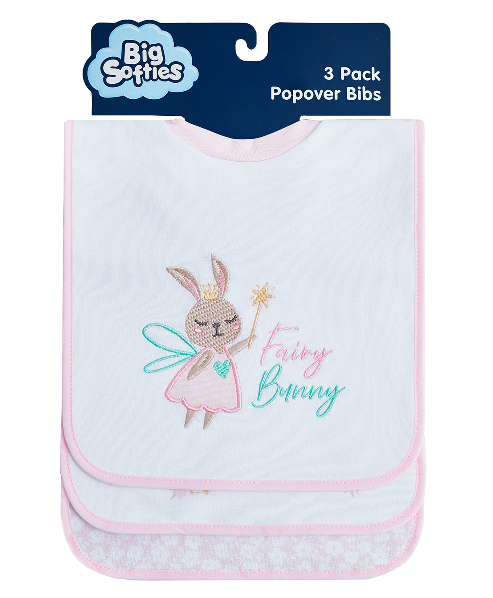 Big Softies 3 Pack Popover Bibs - Bunny-picture-32