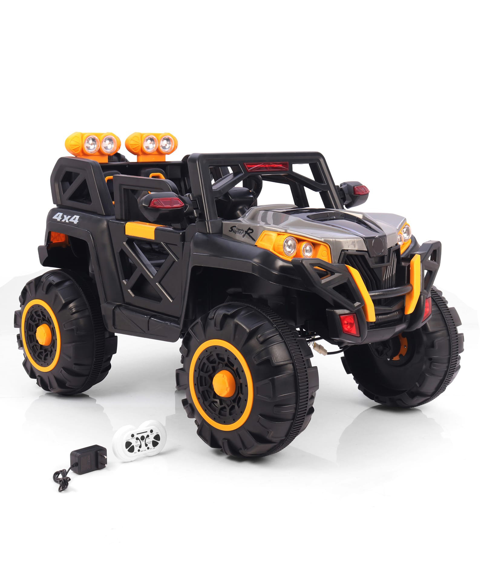 Babyhug Battery Operated Ride on Jeep with Music & Lights - Black Red| Rechargeable Battery| Full Function Remote| Built-in Music & AUX| Forward & Reverse Function| Foot Accelerator| Easy Assembly-image-38