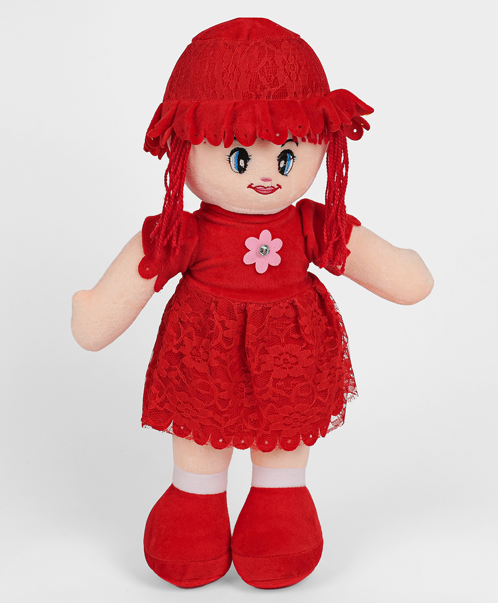 Dukiekooky Height - 50 cm Super Cute & Adorable Red Pretty Doll Soft Toy-image-2