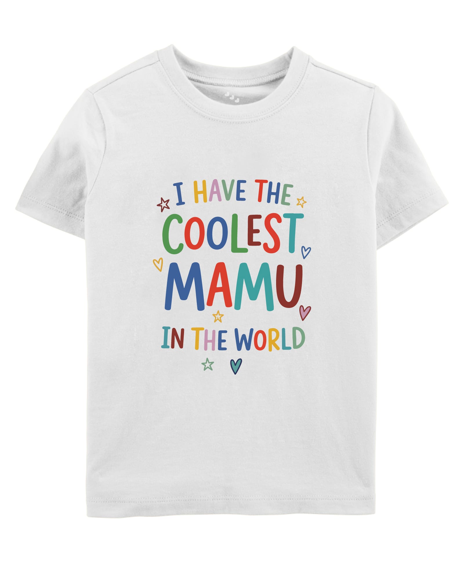 Zeezeezoo Cotton Knit Family Theme Half Sleeves I Have The Coolest Mamu In The World Text Printed Tee - White-image-36