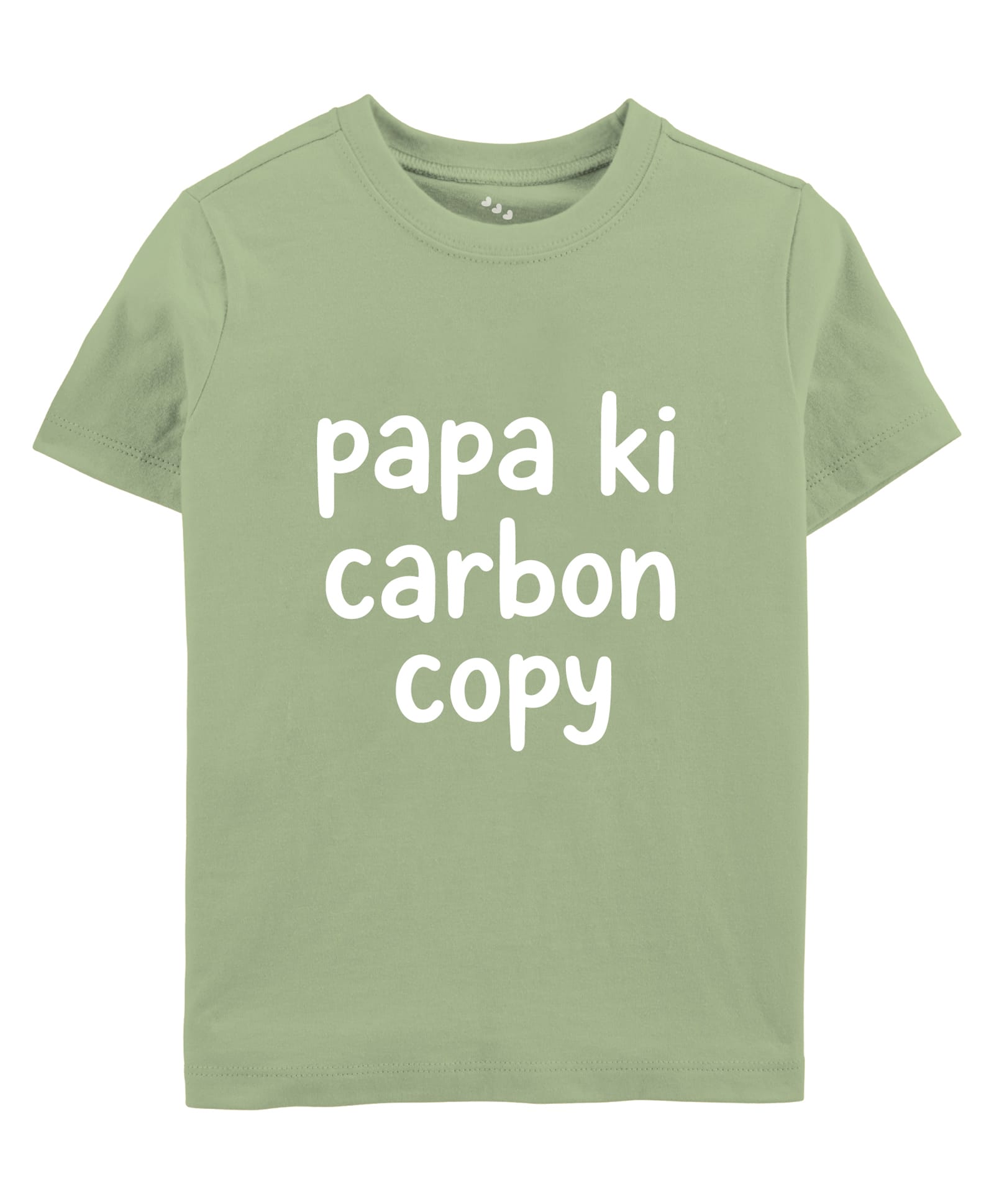 Zeezeezoo Cotton Knit Family Theme Half Sleeves Papa Ki Carbon Copy Text Printed Tee - White-picture-45