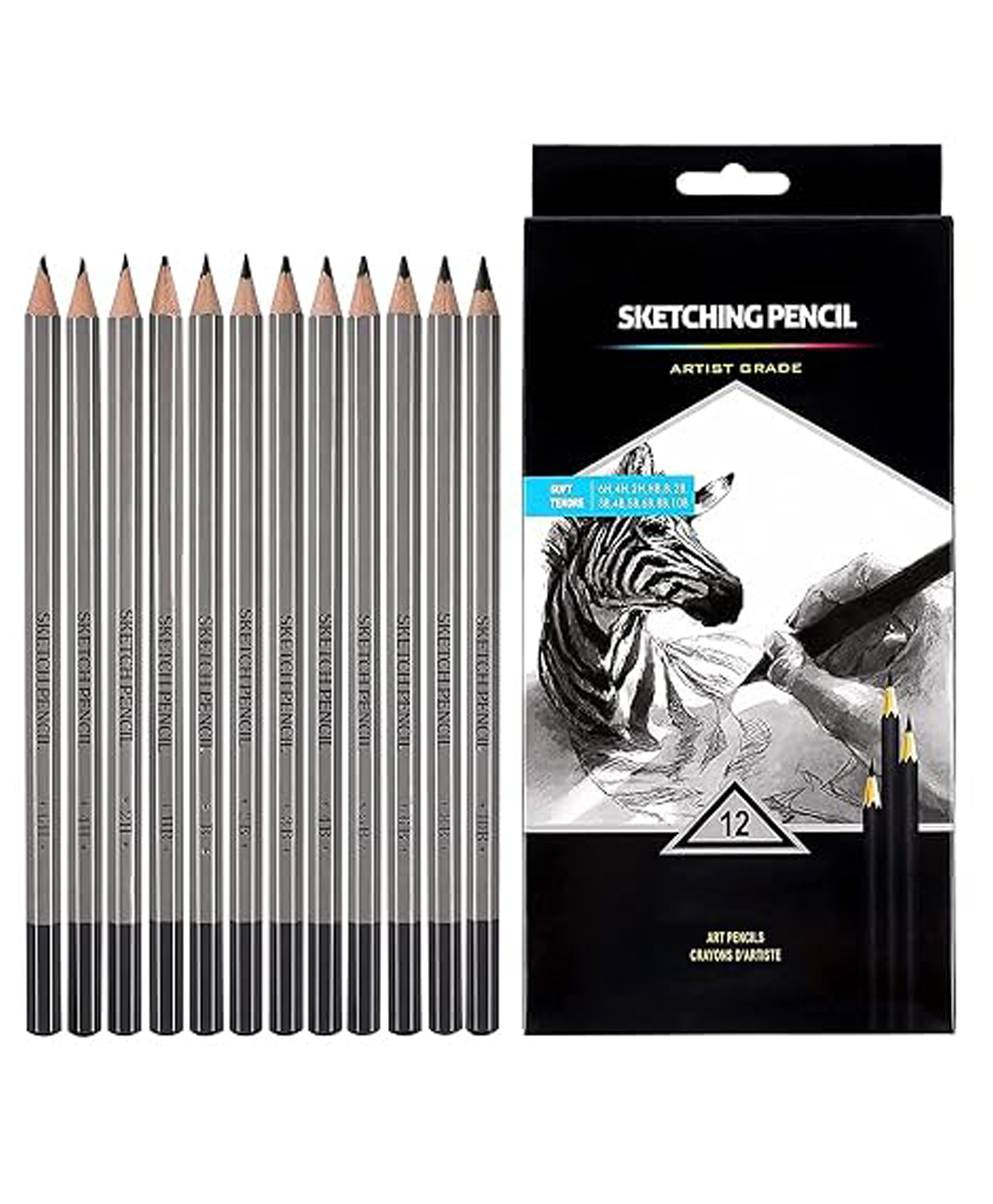 SCHOOLISH Sketch Pencils for Drawing, Drawing Pencils, Art Pencils, Graphite Pencils, Graphite Pencils for Art Drawing and Shading, Shading Pencils for Sketching- PACK OF 1- COLOR MAY VARY-picture-21