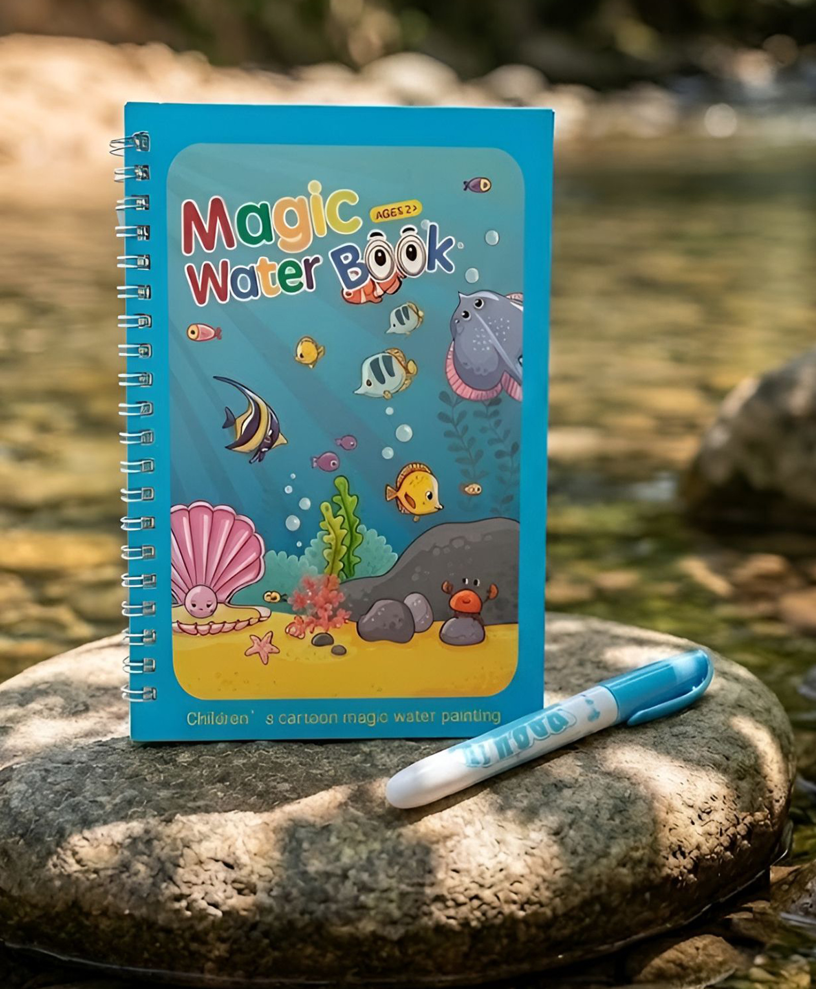 SCHOOLISH Magic Water Coloring Book, Educational Fun & Bonding Time for Kids, Reusable, Mess-Free Art with Quick Dry Technology - PACK OF 1- COLOR MAY VARY-picture-17