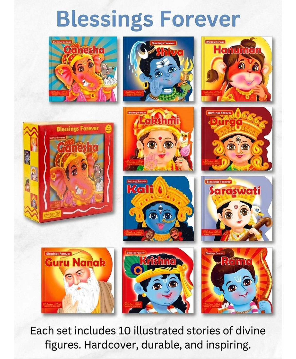 Blessings Forever (Box Set of 10 Mythological Books for Kids) | Perfect Gifting Option| Beautiful Illustrations | Durable & High Quality Packaging-image-7