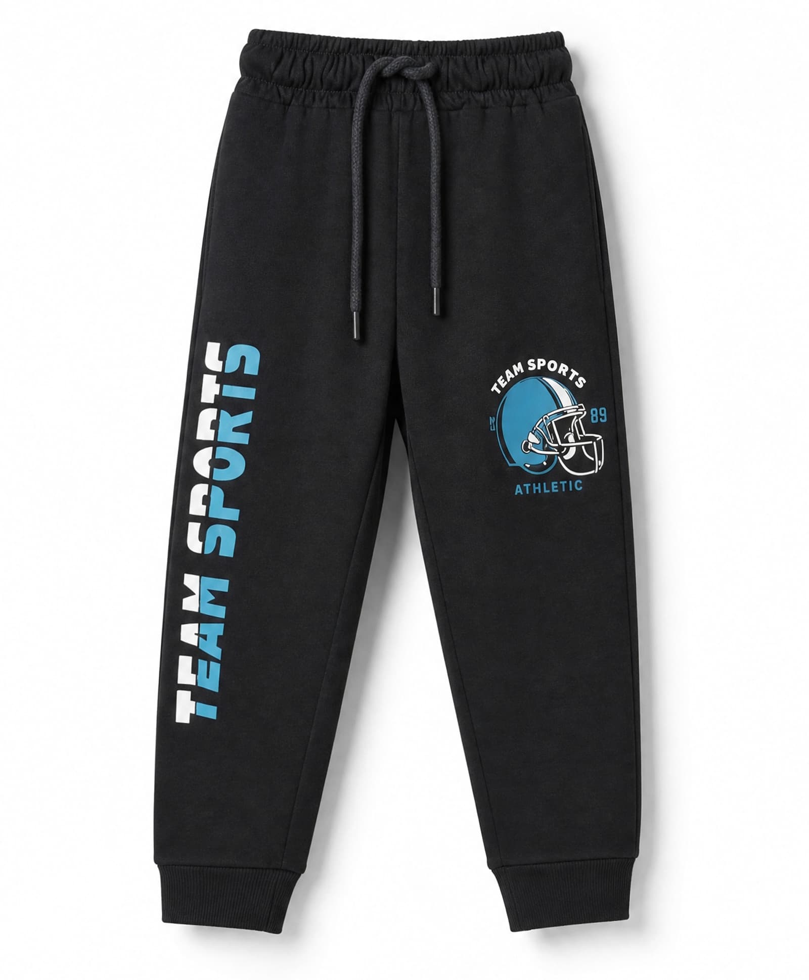 Taeko Single Jersey Knit Full Length Text Printed Lounge and Track Pants - Black-picture-25