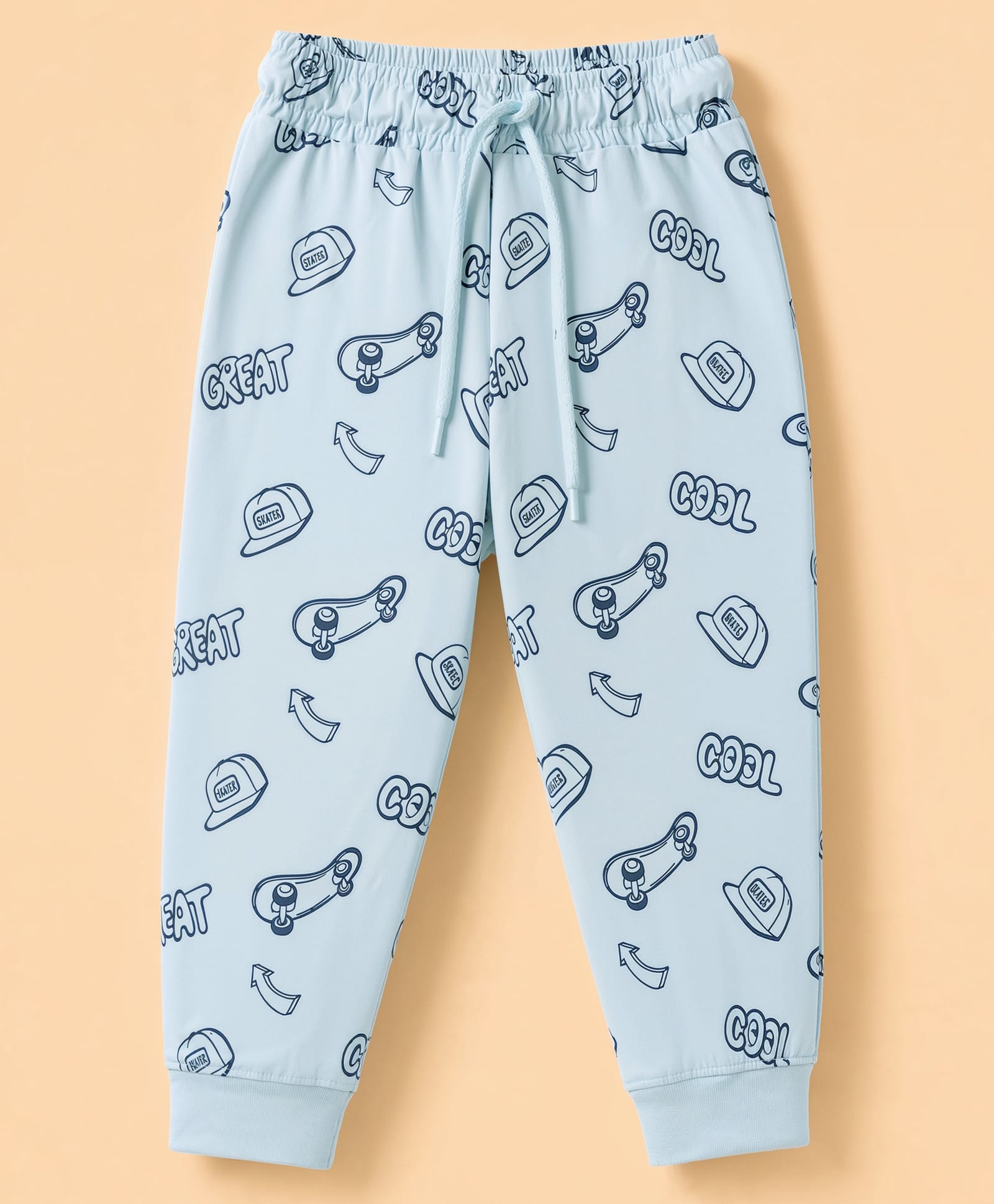 Taeko Single Jersey Knit Full Length Printed Lounge Pants - Blue-picture-19