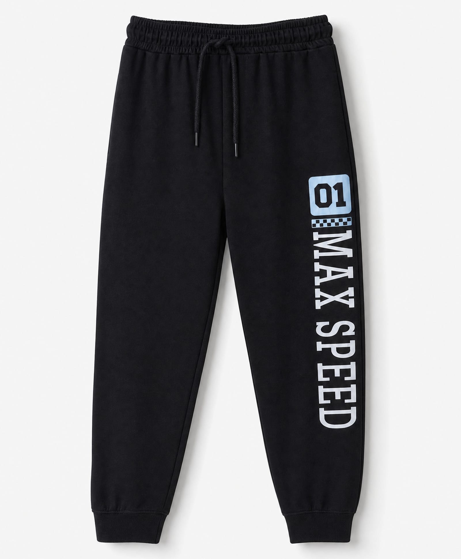 Taeko Single Jersey Knit Full Length Text Printed Lounge and Track Pants - Black-picture-26