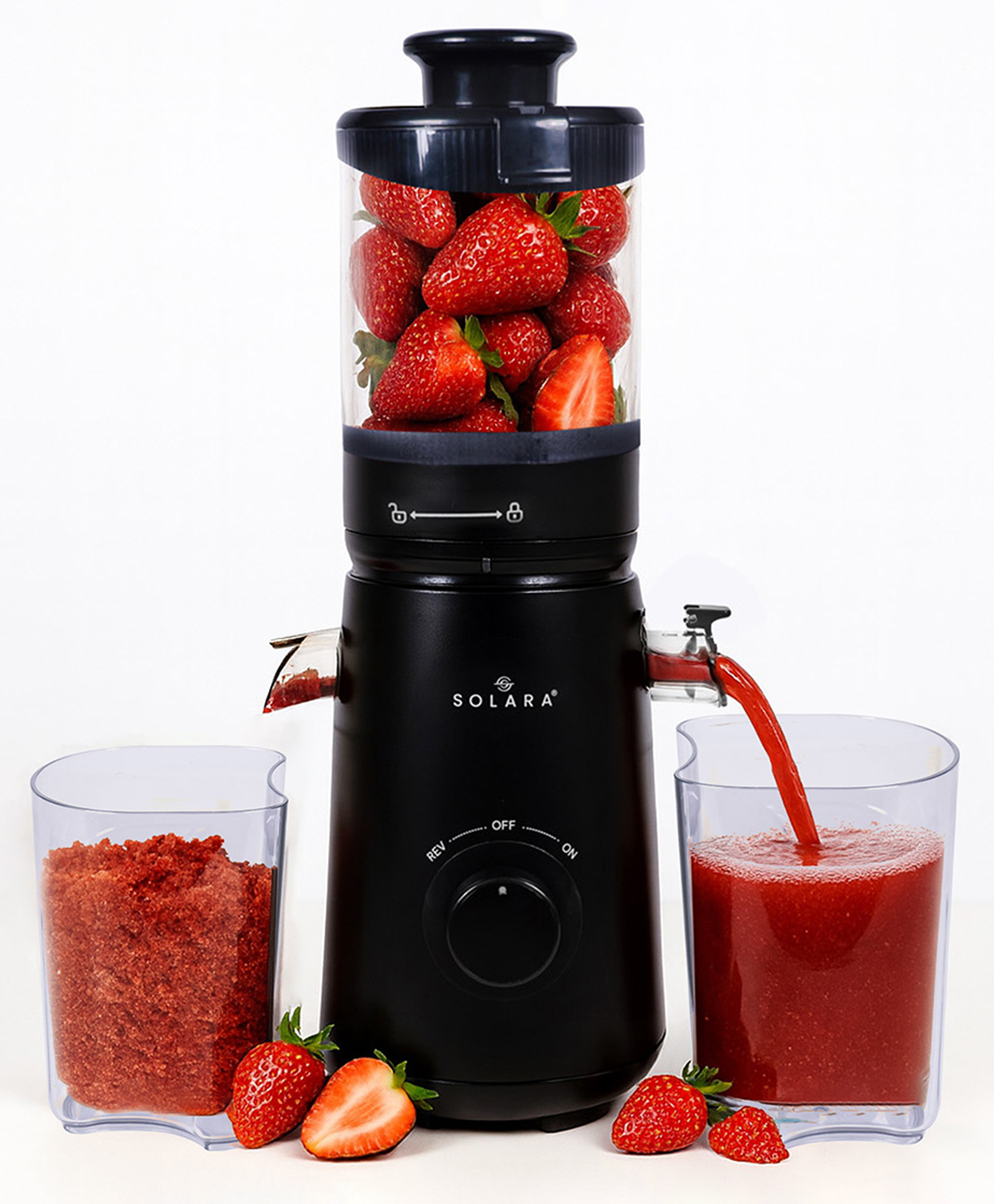 SOLARA Cold Press Juicer for Home With Automatic Fruit Cutting, Masticating Juicer Machine (10% More Juice), All-in-One Cold-Press Juicers, Slow Juicer for Fruits & Vegetables, Black-picture-14