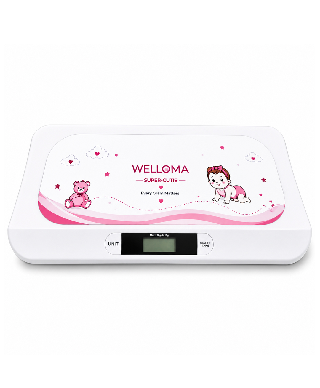 WELLOMA SUPER-CUTIE Baby Weighing Scale | Digital Infant Weight Machine | 20kg Capacity | 10g Accuracy | LCD Display | Multi-Unit Conversion | Auto OFF | Newborn & Toddler Scale-picture-12