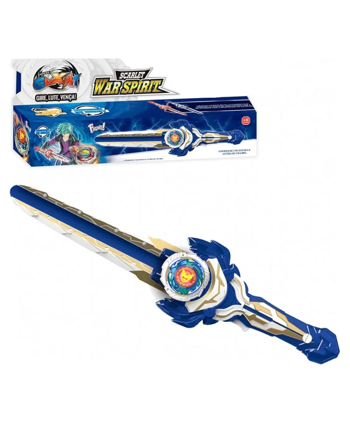 AKN TOYS Super Sword Launcher Kit with Gyroscopic Spinning Top , High-Speed Sword Launcher , 1 Fast Metal & Plastic Spinning Top - PACK OF - 1- ( COLOR AND DESIGN MAY VARY )-picture-31