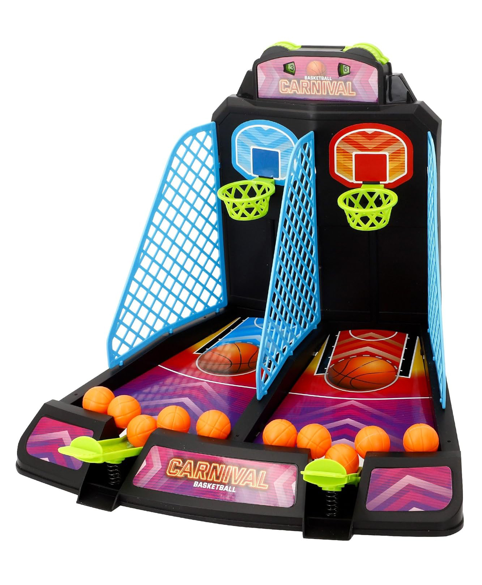 AKN TOYS Basketball Game with Scoreboard 2 to 4 Players Tabletop Basketball Kids' Arcade-Style Sports Toy Includes 2 Hoops, Balls,- PACK OF - 1- ( COLOR AND DESIGN MAY VARY )-picture-8