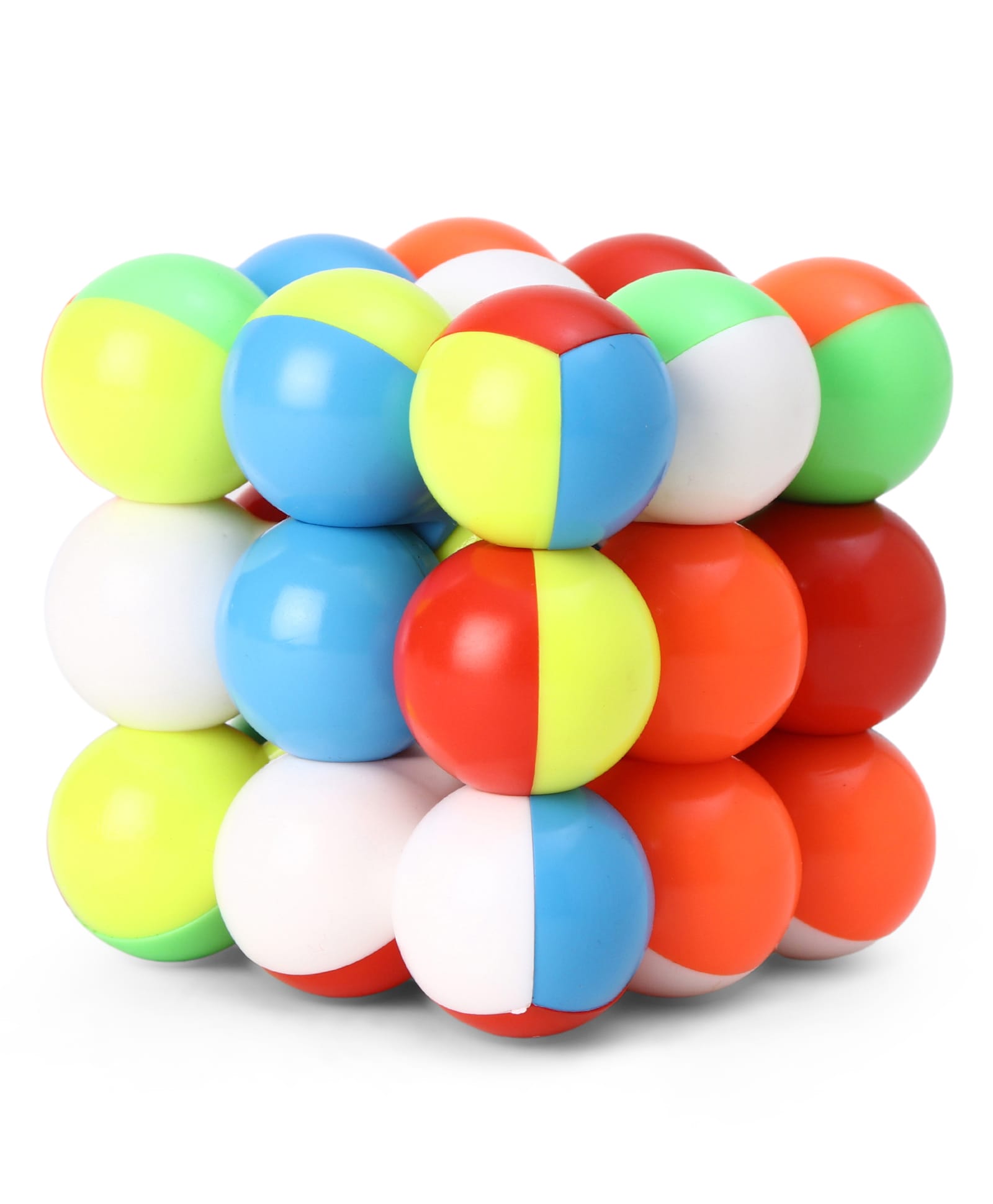 Ratnas Kids Ball Cube Puzzle Toy - Orange & Yellow-picture-10