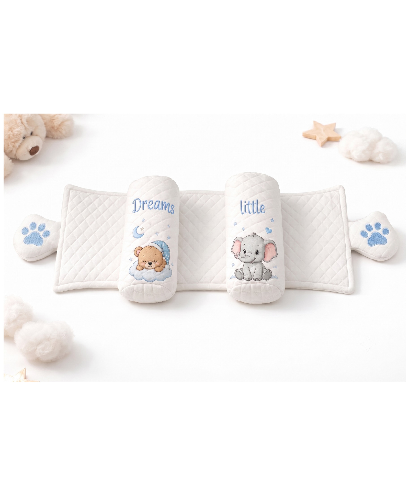 Ortis Newborn Baby Pillow Slide Support Adjustable Soft & Comfortable Sleep Pillow - White-image-45