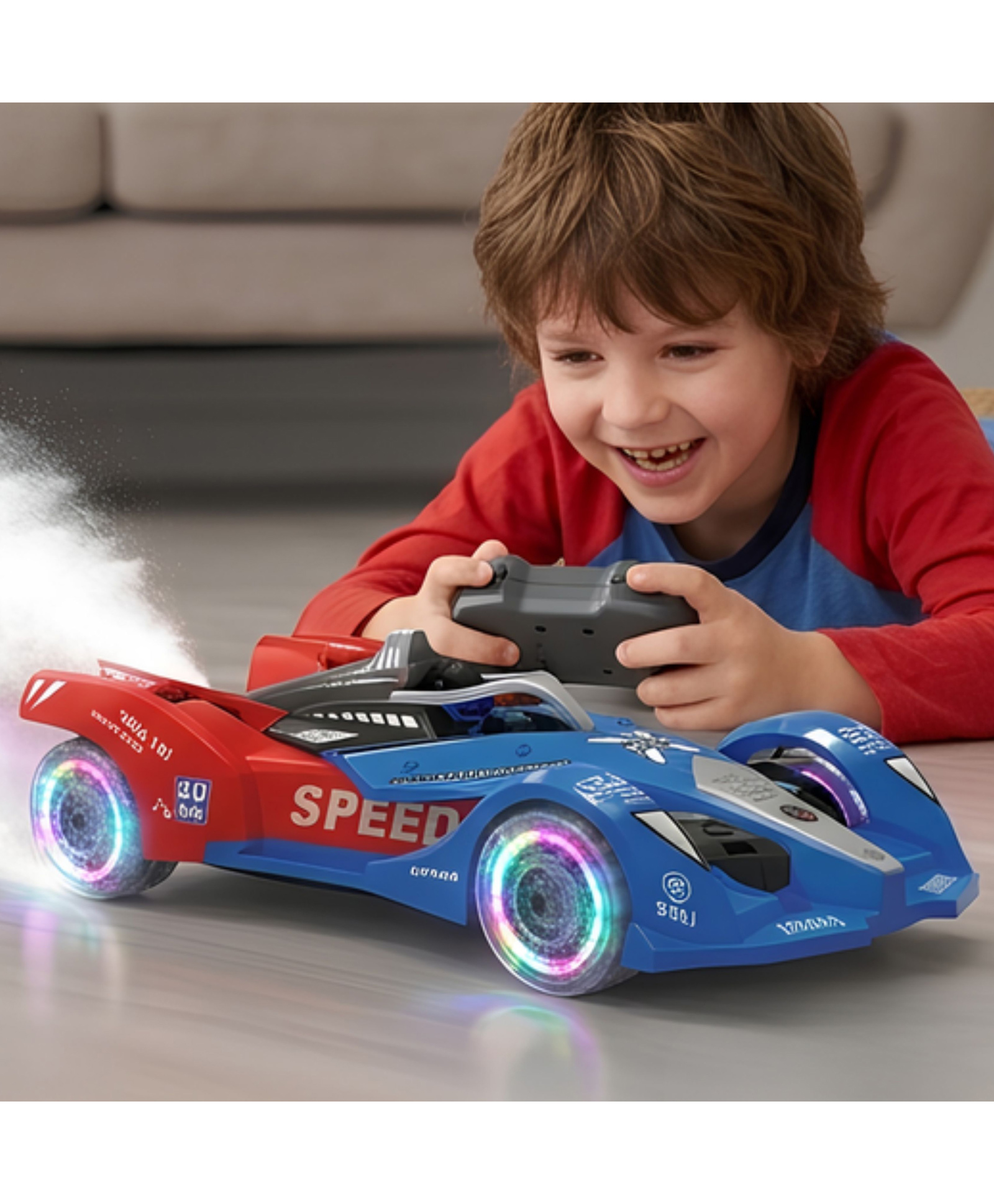 YAMAMA 2.4GHz Remote Control F1 Speed Racing Car Toy with LED Lights & Atomization Smoke Spray, Fun Entertainment Kids Car Toys, Best Gifts for Boys And Girls - Multicolor-picture-13