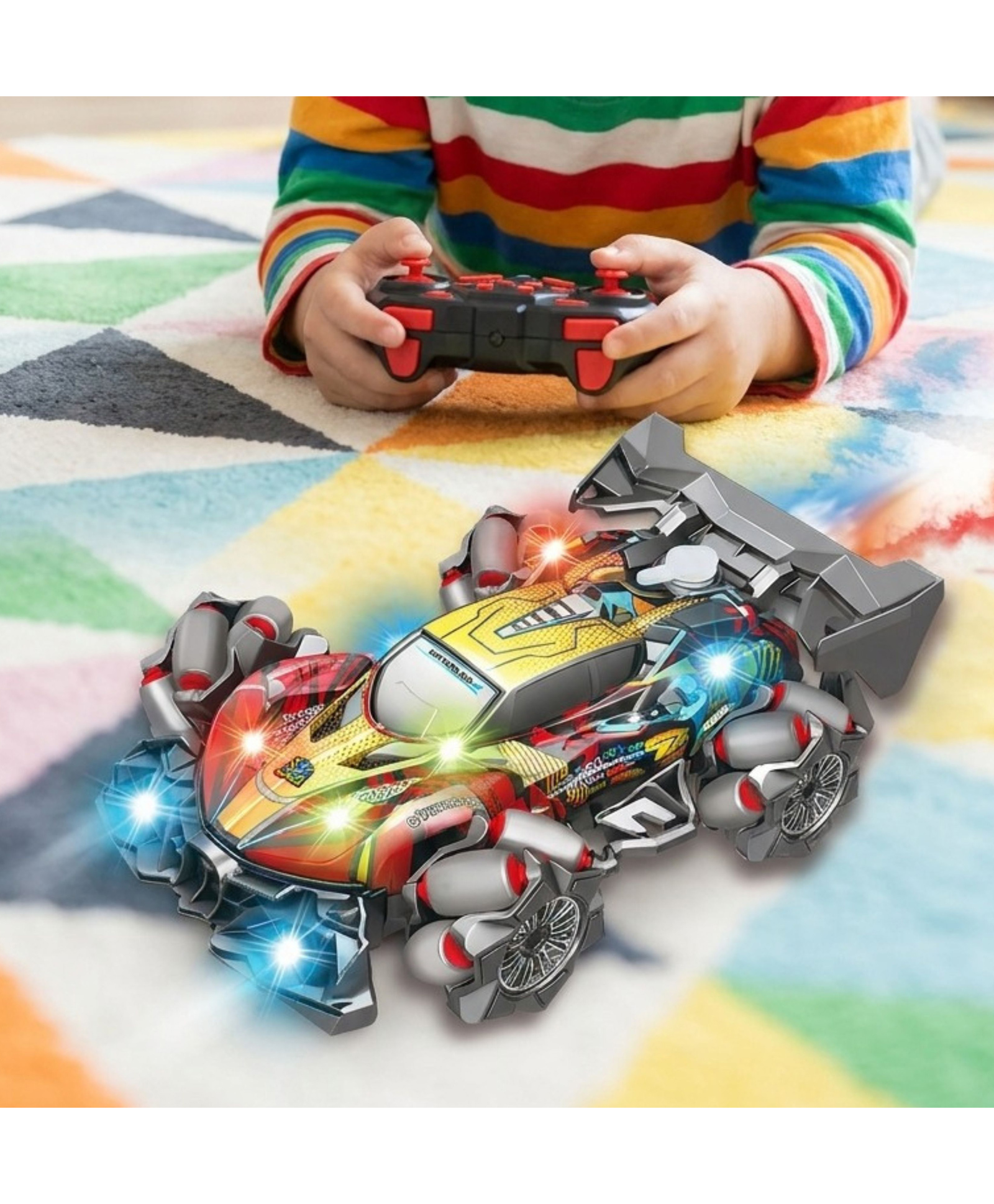 YAMAMA SVR 1:14 Professional High-Speed RC Drift Car Toy with Mecanum Wheels & LED Spray for Kids, Fun Entertainment Kids Car Toys, Best Gifts for Boys And Girls - Multicolor-picture-20