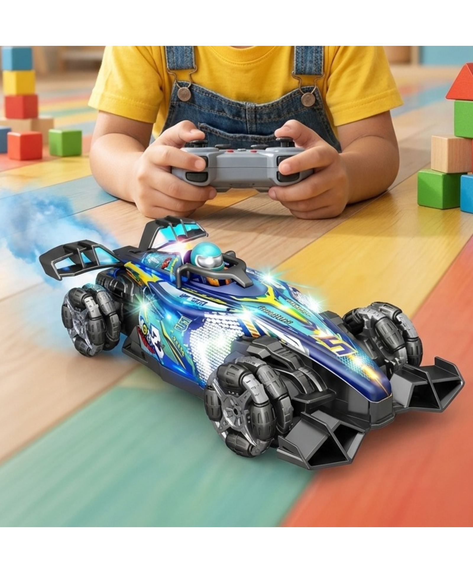 YAMAMA Show The Beast 2.4GHz Grip Control RC Stunt Car Toy with Watch Gesture, LED Spray & 360° Rotate for Kids, Fun Entertainment Kids Stunt Car Toys, Best Gifts for Boys And Girls - Color May Vary-picture-19