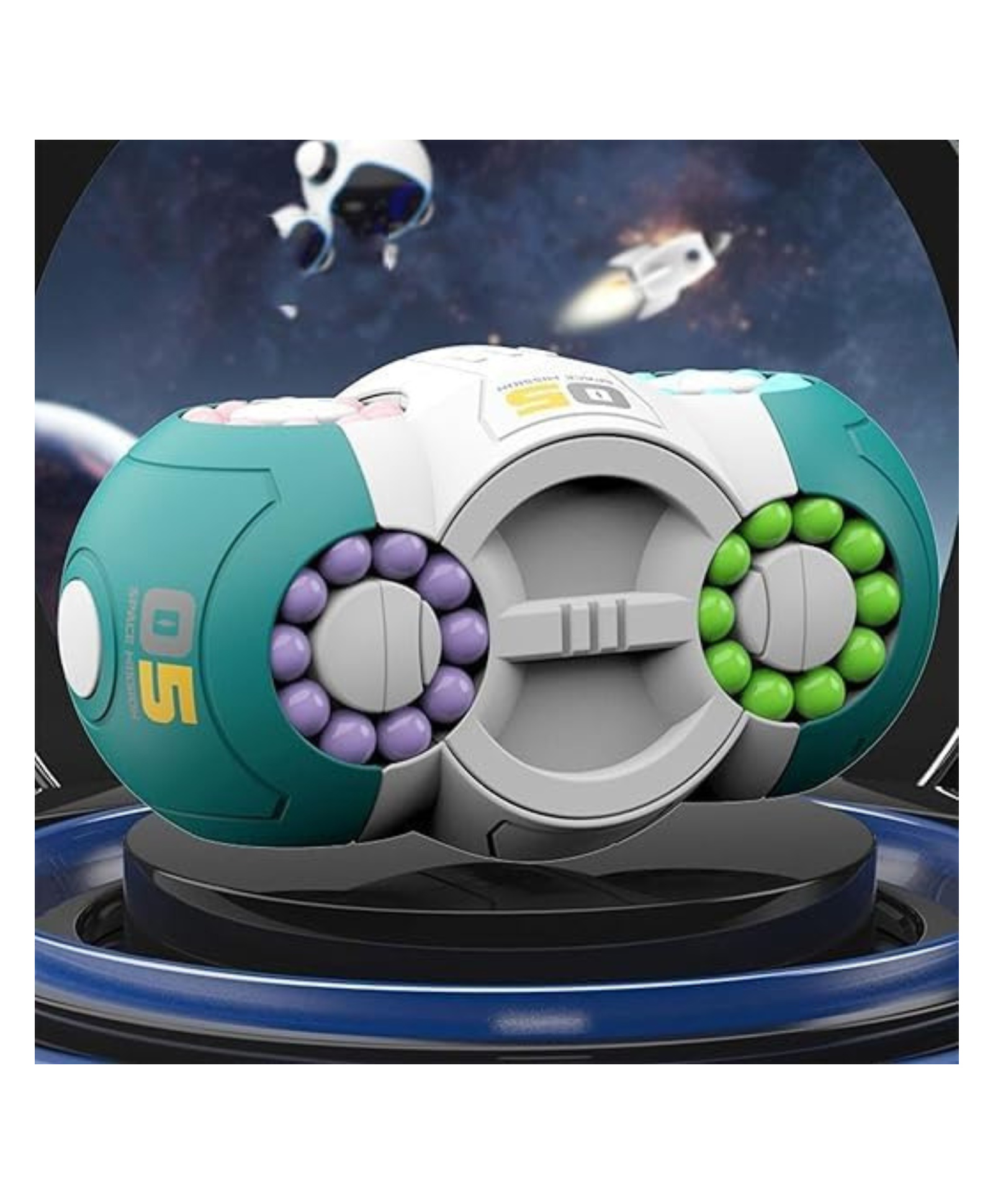 YAMAMA 8-Sided UFO Rotating Magic Bean Puzzle Cube Toys for Kids, Sensory Brain Development Toy, Fun Interactive Educational Toy for Boys & Girls - Color May Vary-image-10