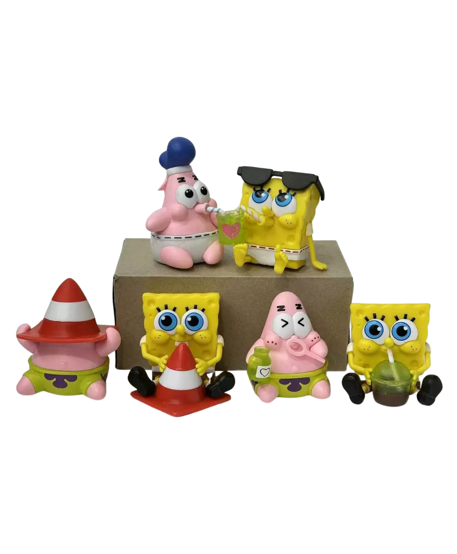 YAMAMA SpongeBob SquarePants Toy Set for Kids, 3-Piece Collectible Toys, Action Figures Pack with SpongeBob and Patrick Star Summer Vacation Designs, Best Gifts for Kids - Color And Design May Vary-image-11