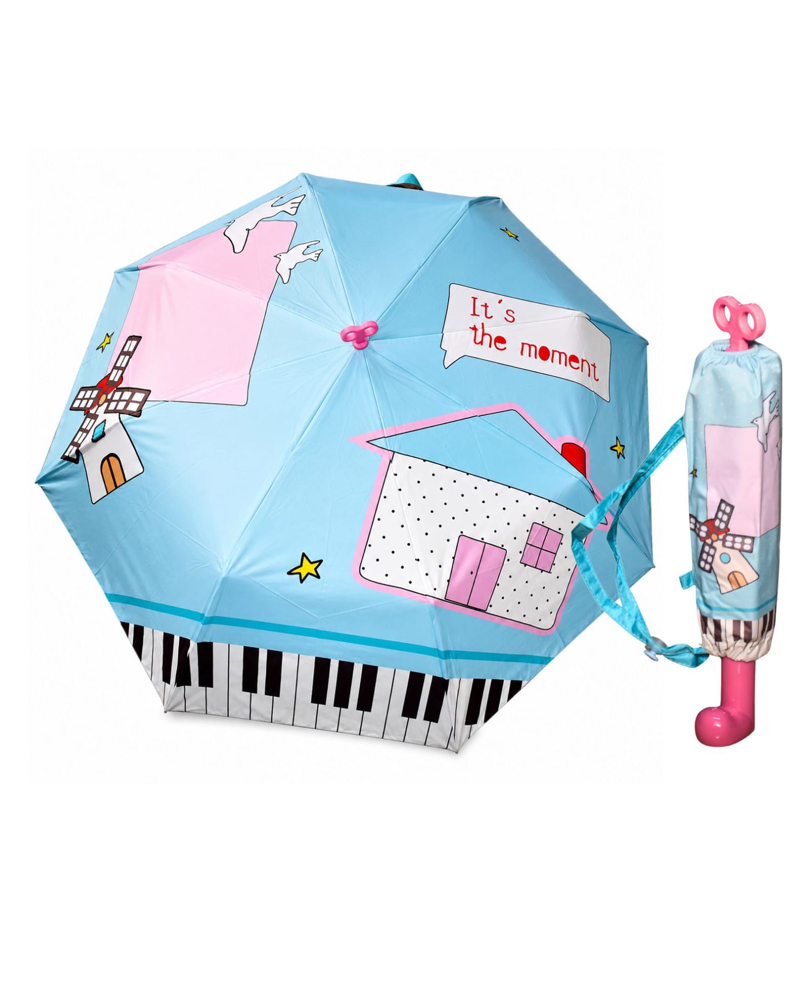 CHAATEWALA House Printed Umbrella - Blue-picture-4