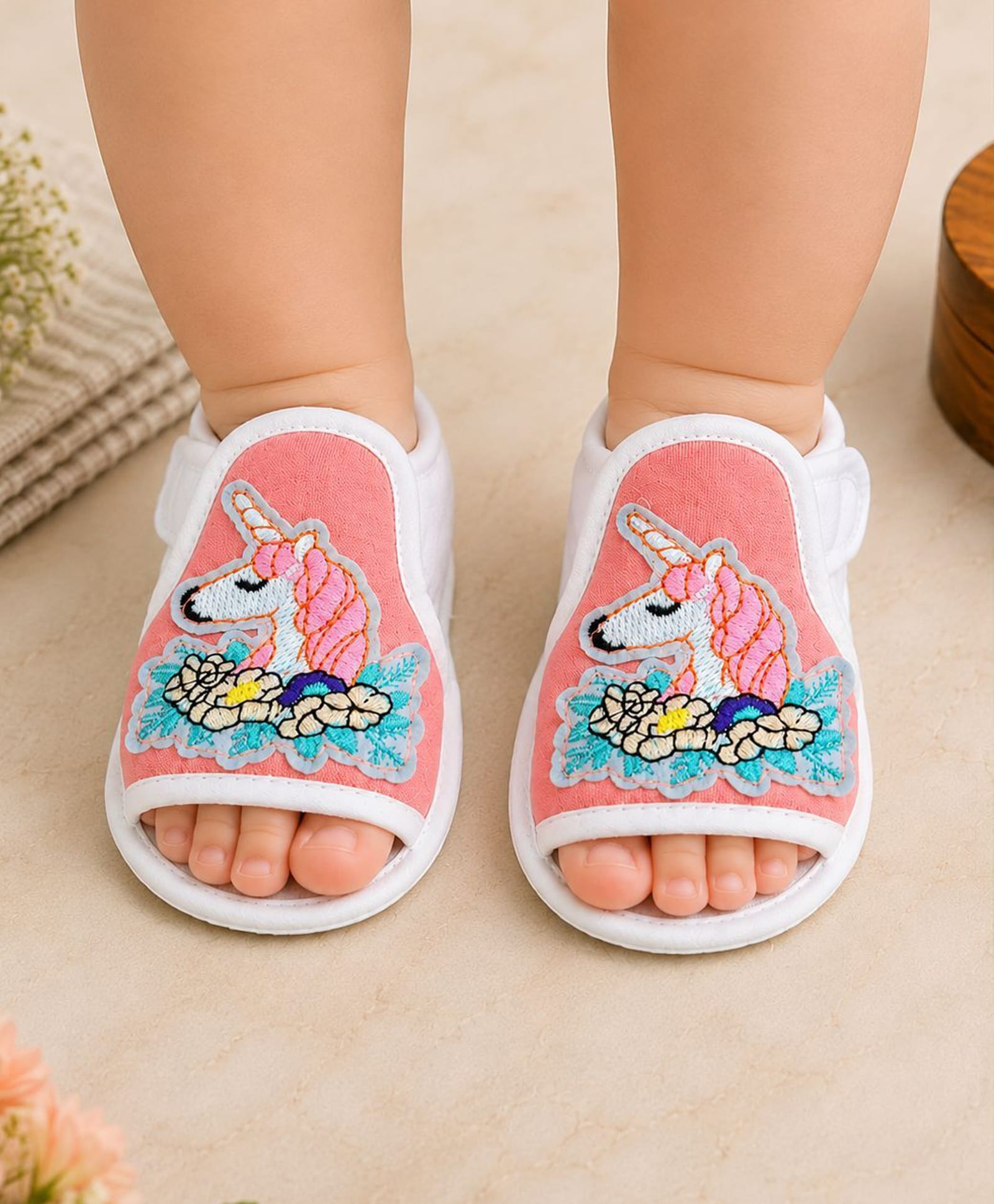 Daizy Unicorn Booties - Peach-picture-15