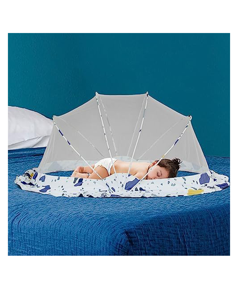 LifeKrafts Foldable Baby Mosquito Net Bottomless Net Color Pattern - White-image-37