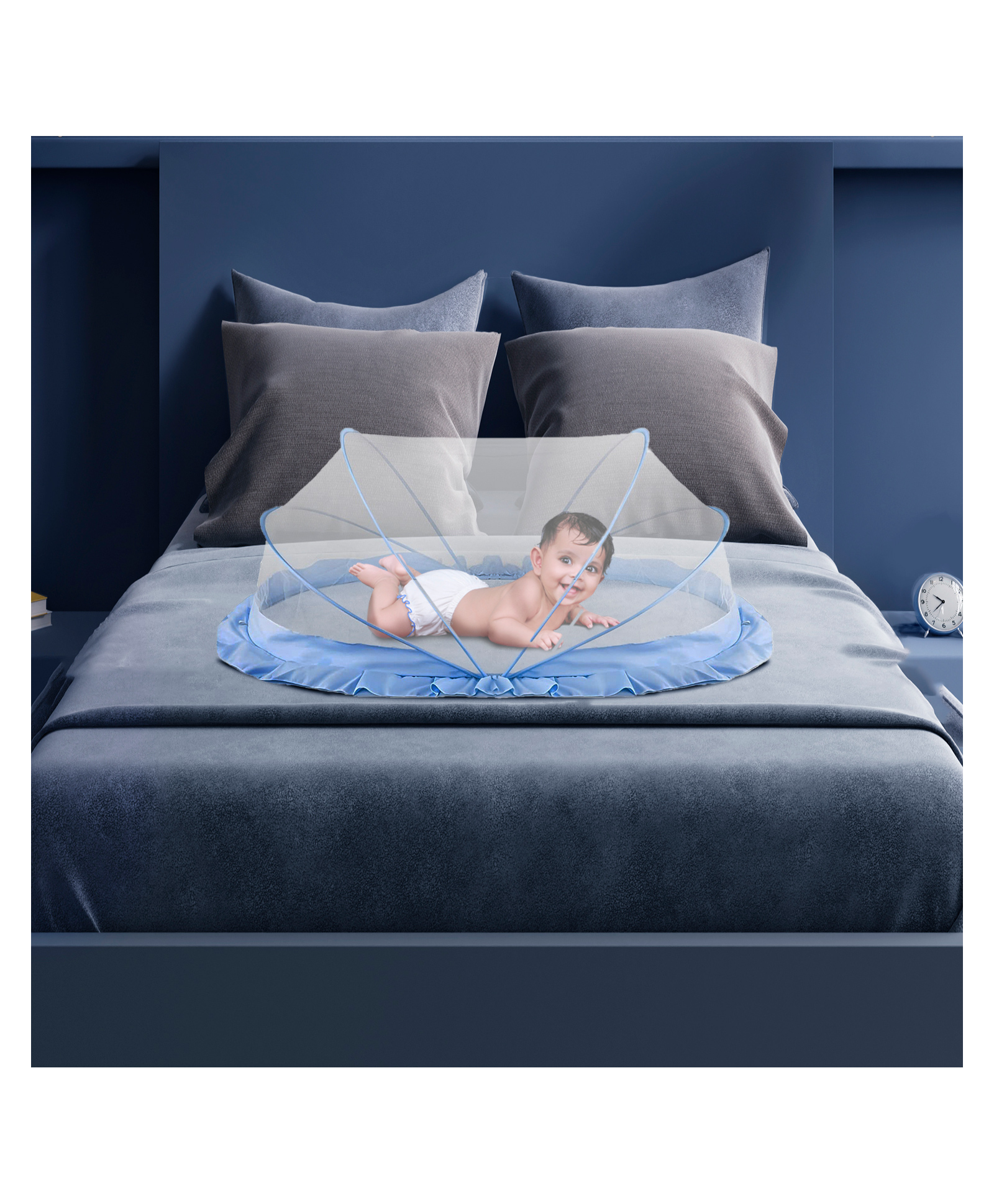 LifeKrafts Baby Foldable Mosquito Net - Blue-image-44