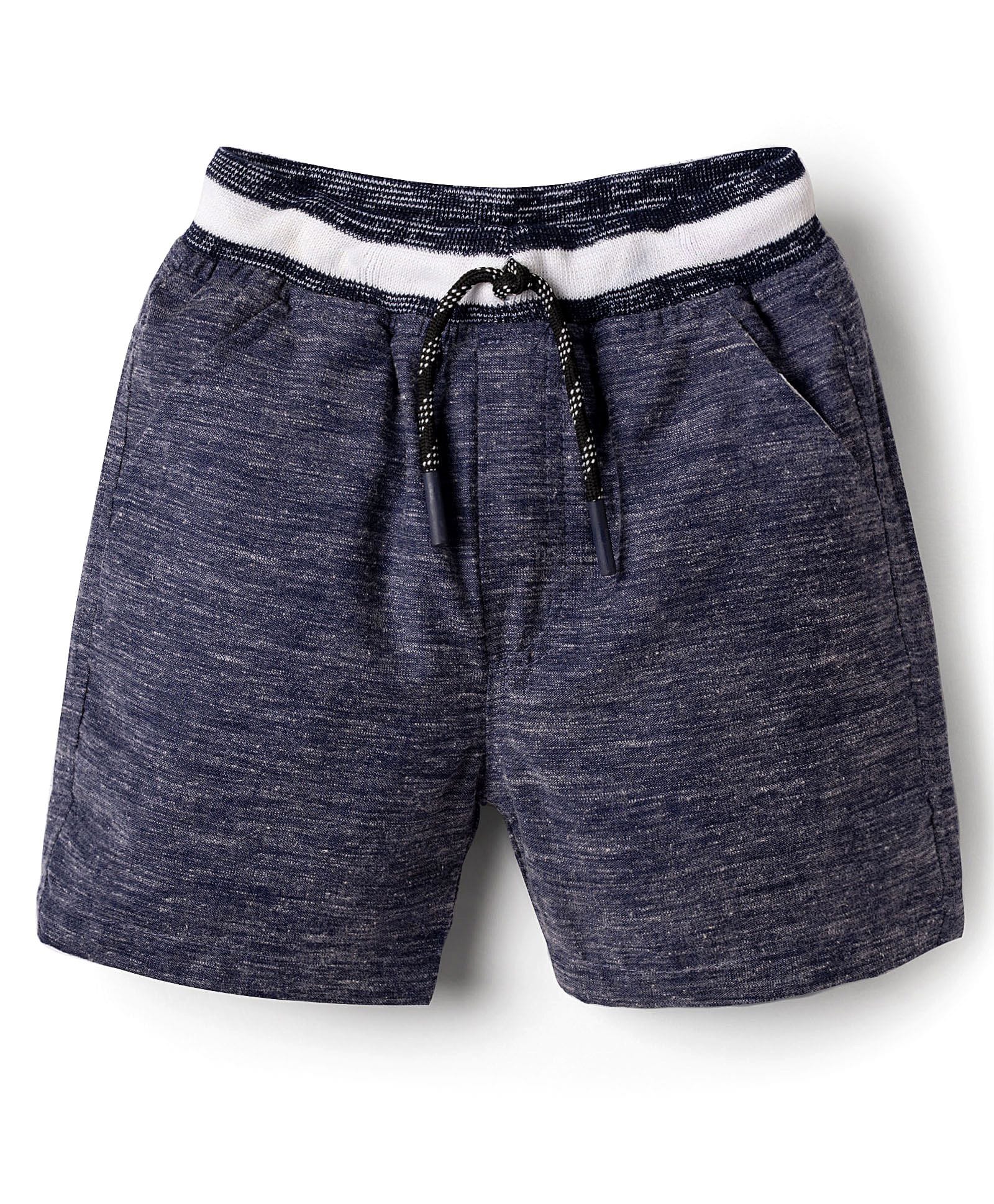 Rikidoos Cotton Woven Knee Length Solid Shorts With Pockets - Navy Blue-picture-16