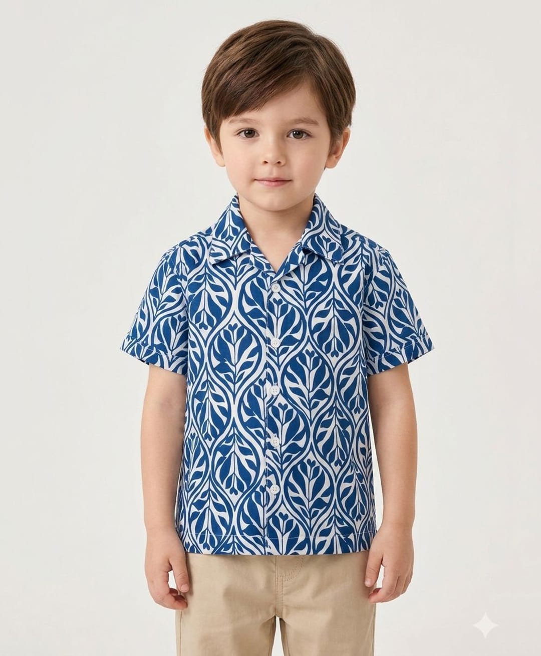 Rikidoos Cotton Woven Half Sleeves Tropical Theme Printed Shirt - Blue-picture-24