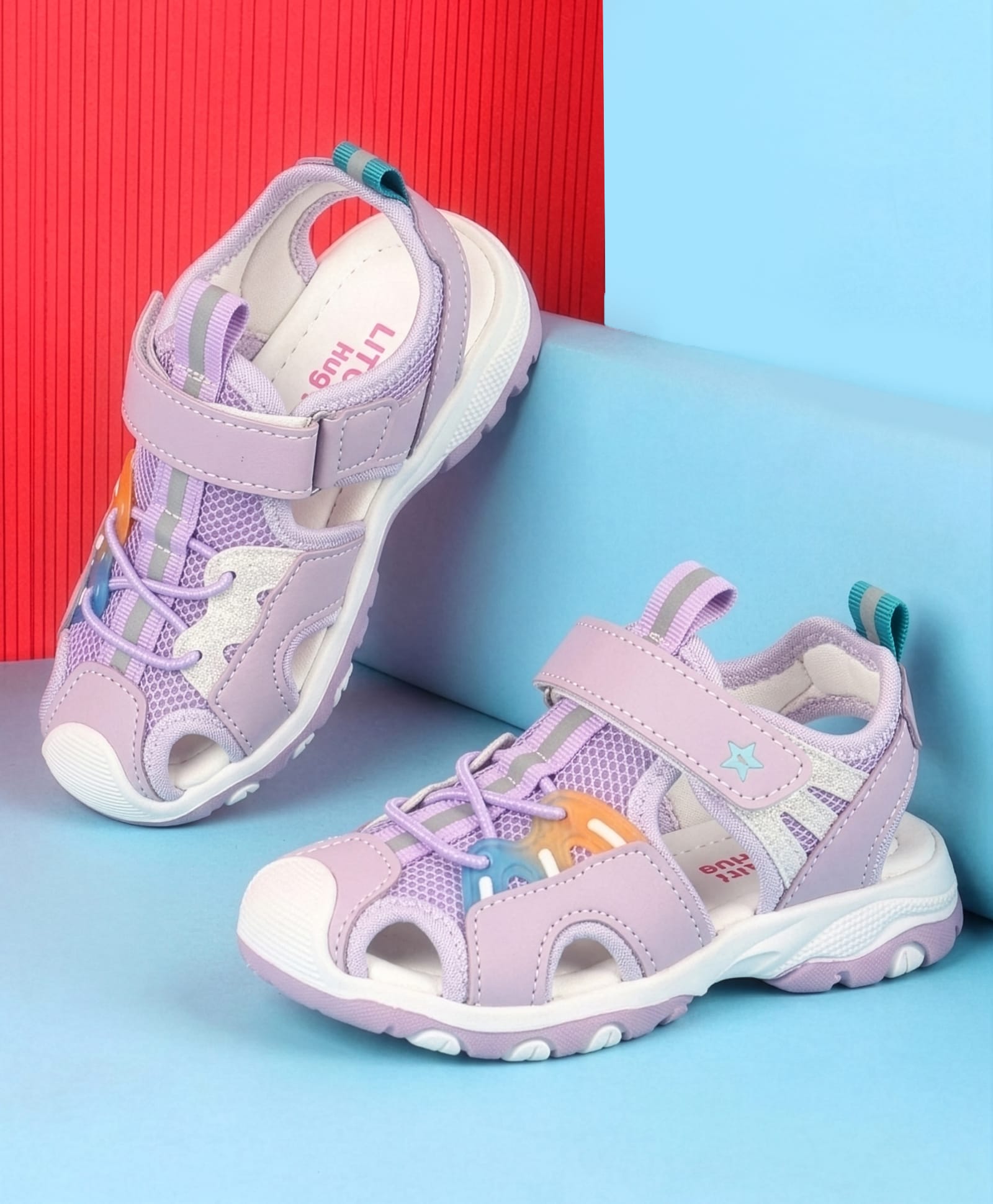 Cute Walk by Babyhug Velcro Closure Sandals - Purple-picture-24