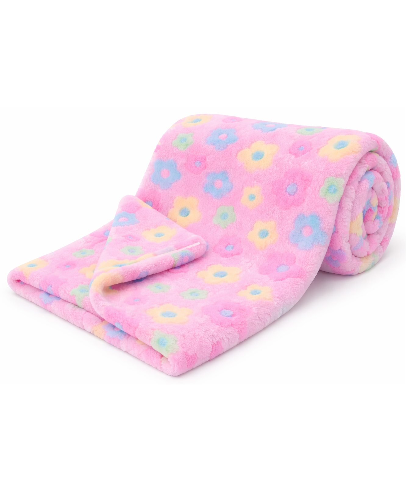 BRANDONN Single Ply Coral Blanket FLower Print - Pink-picture-13