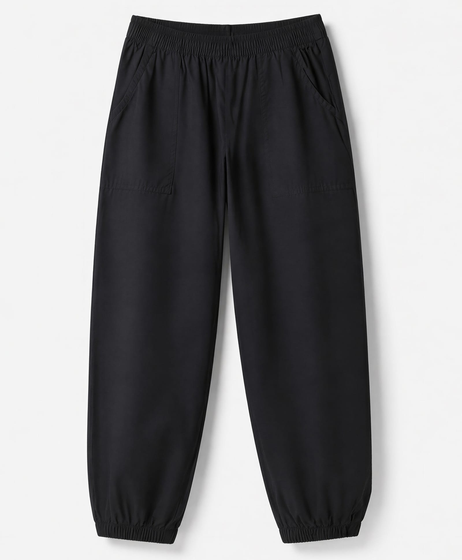 GAP Cotton Woven Full Length Solid Regular Mid Rise Pants - Black-image-17