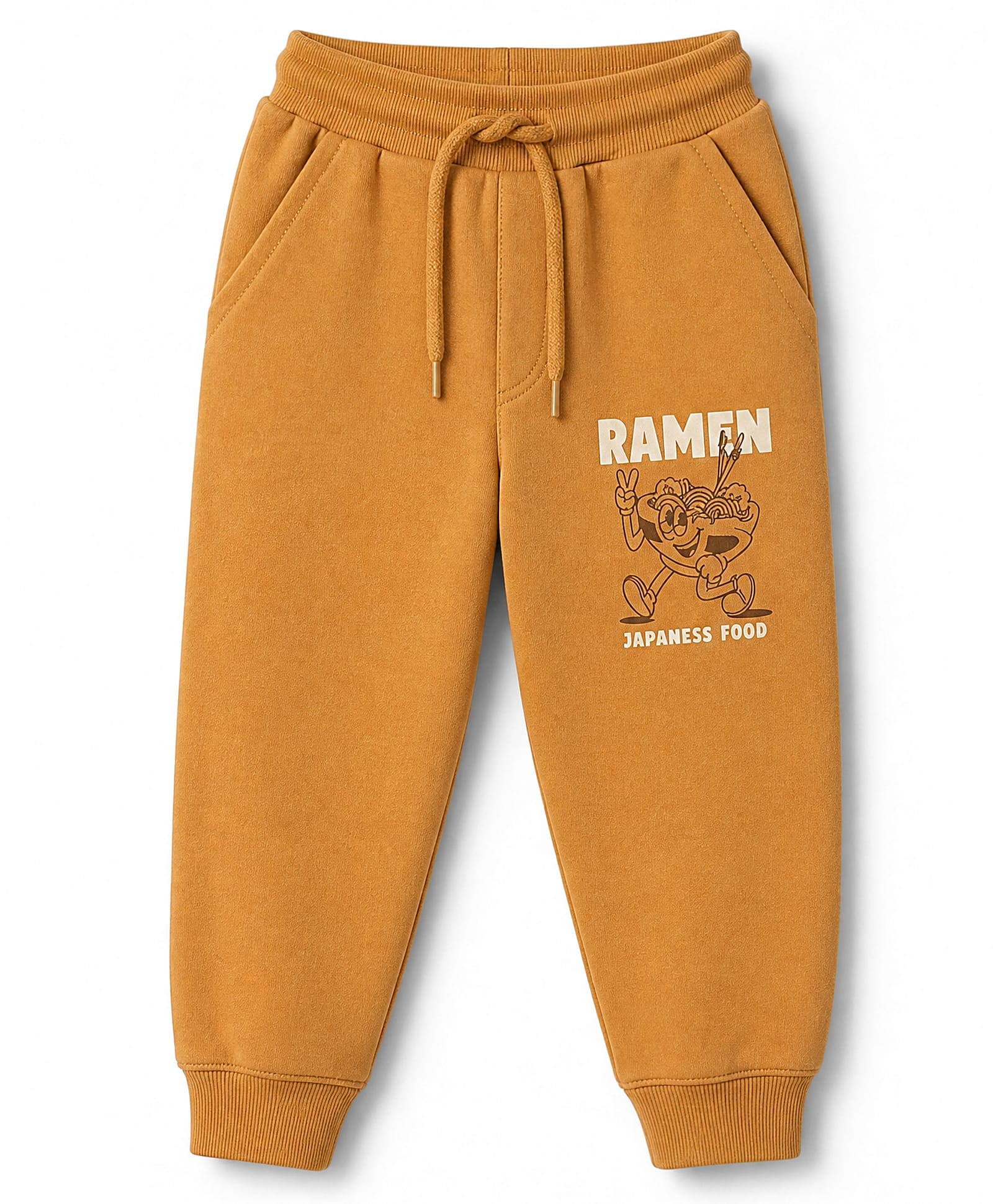 Taeko Looper Knit Full Length Lounge Pants With Text Print - Golden-picture-21