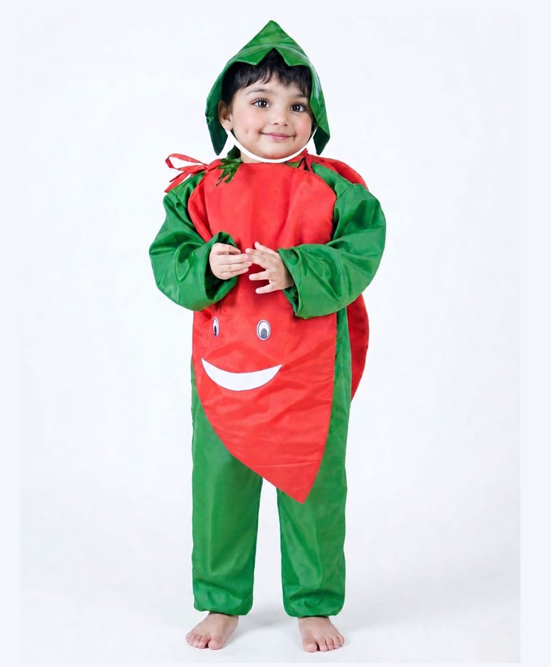 BookMyCostume Carrot Fancy Dress Costume - Green & Red-image-24