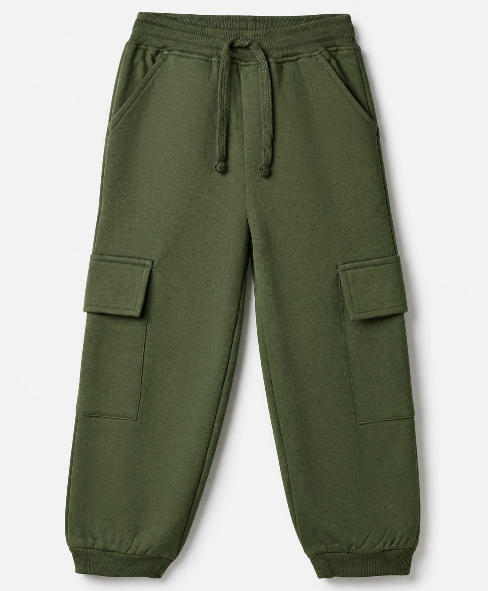 Honeyhap Premium 100% Cotton Fleece Single Full Length Lounge Pant With Bio Wash in Green-picture-15