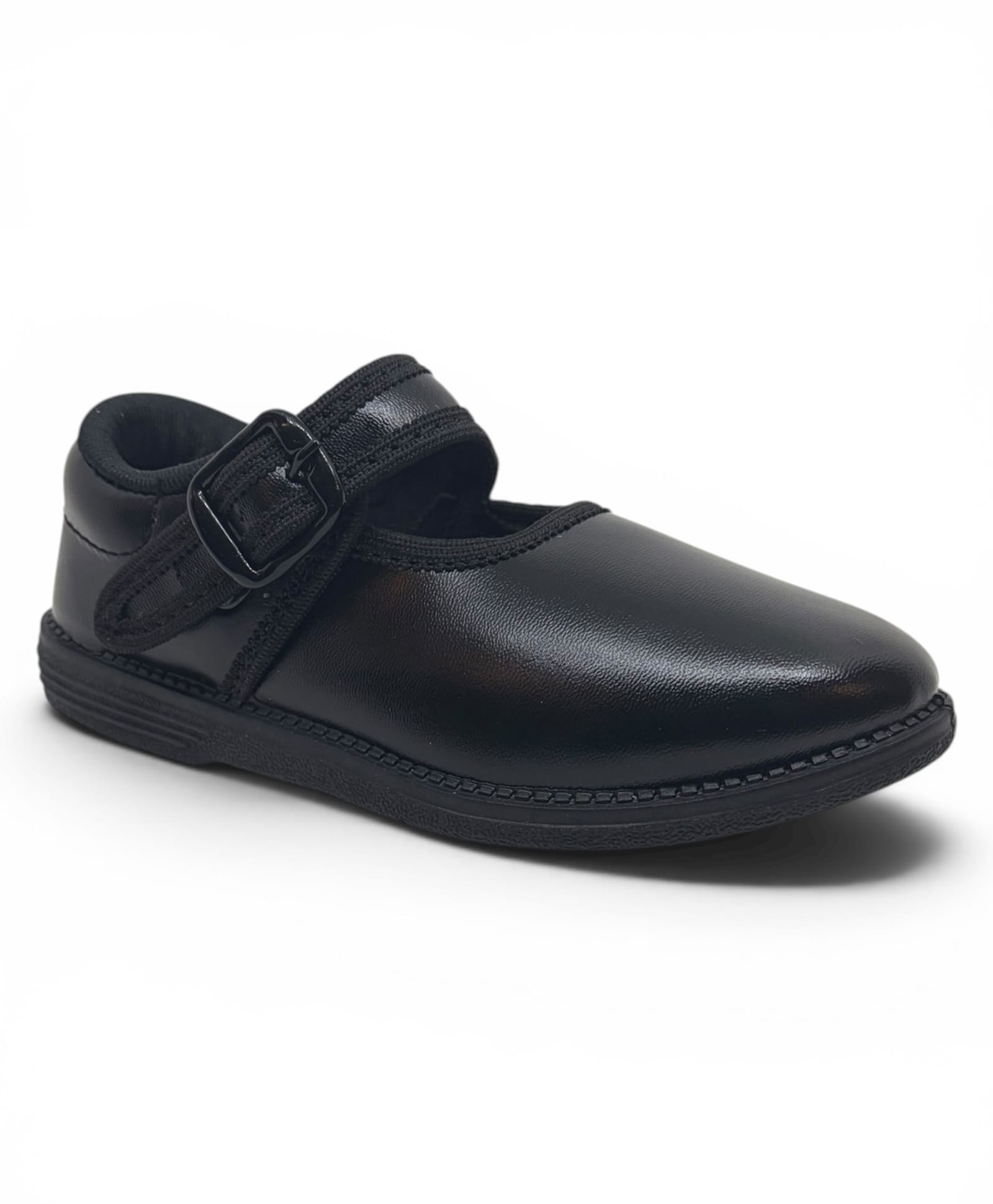 Lil Lollipop Solid Buckle Closure School Shoes - Black-picture-16