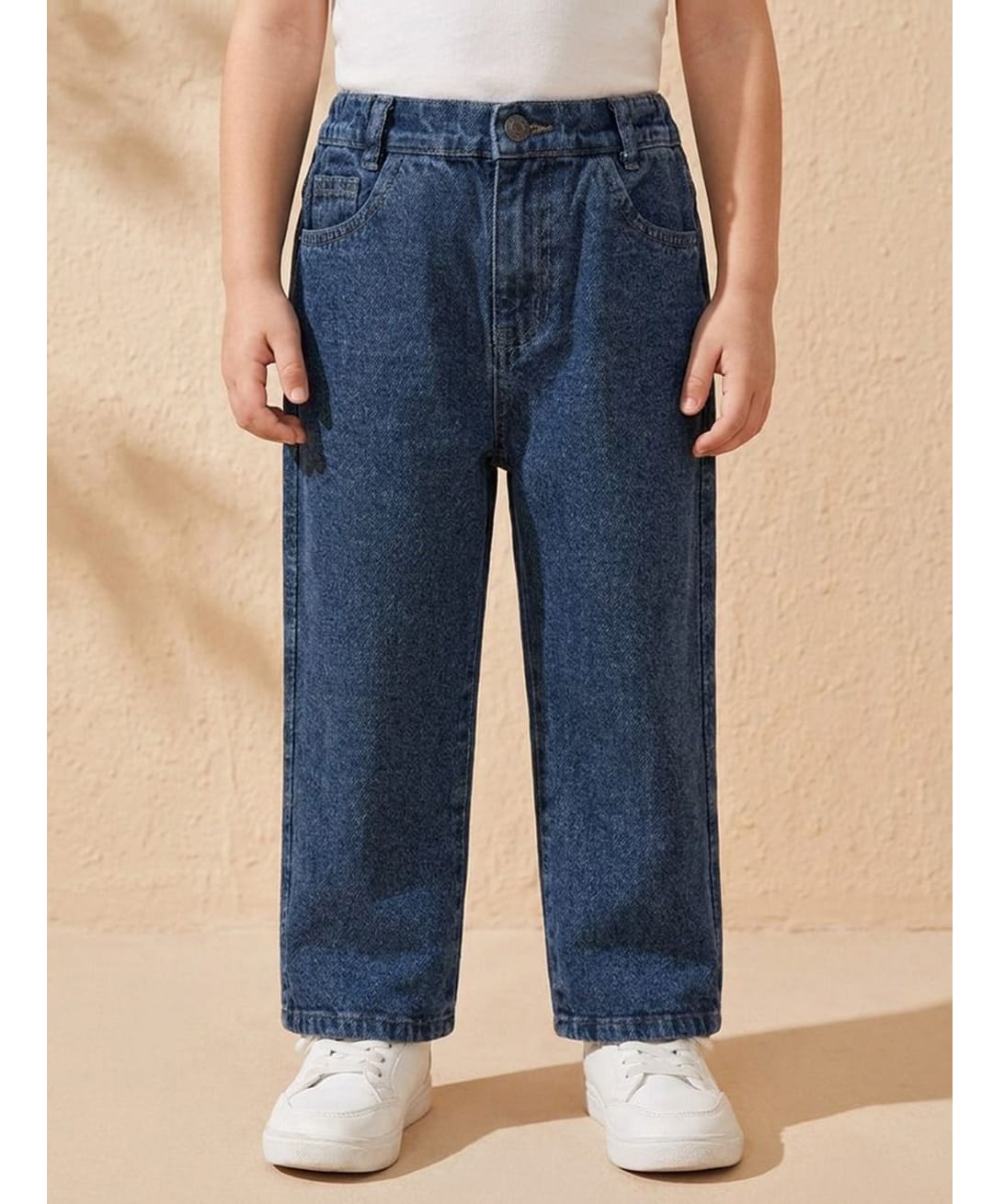 Rikidoos Washed Demin Woven Full Length Jeans - Navy Blue-picture-13
