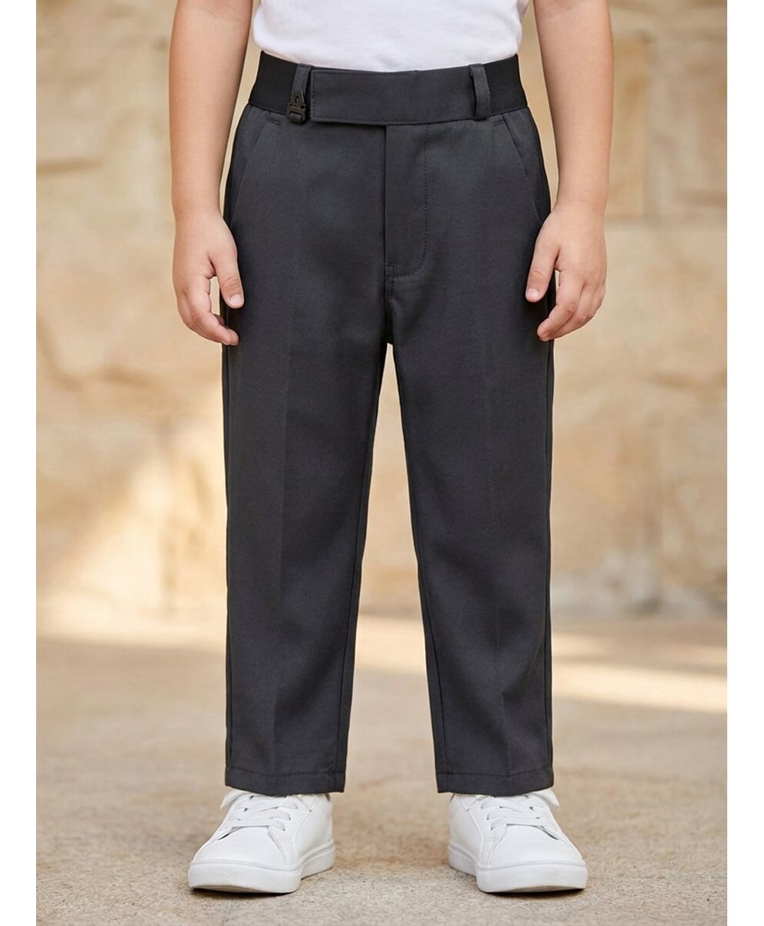 Rikidoos Cotton Lycra Woven Full Length Trouser - Black-picture-22